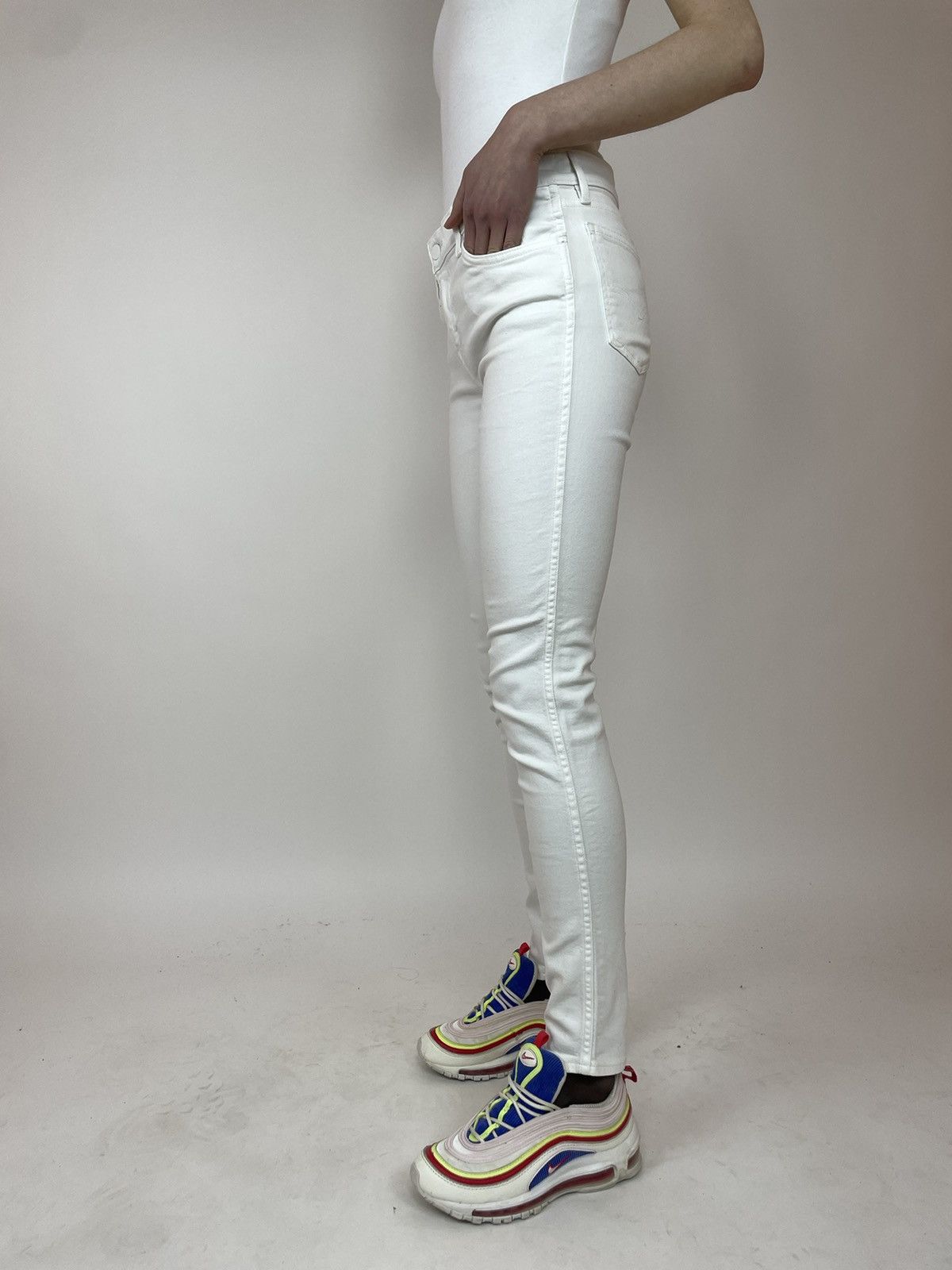 Designer × Levi's Levis Line 8 Womens White Skinny jeans size W27 Size 27" / US 4 / IT 40 - 4 Thumbnail