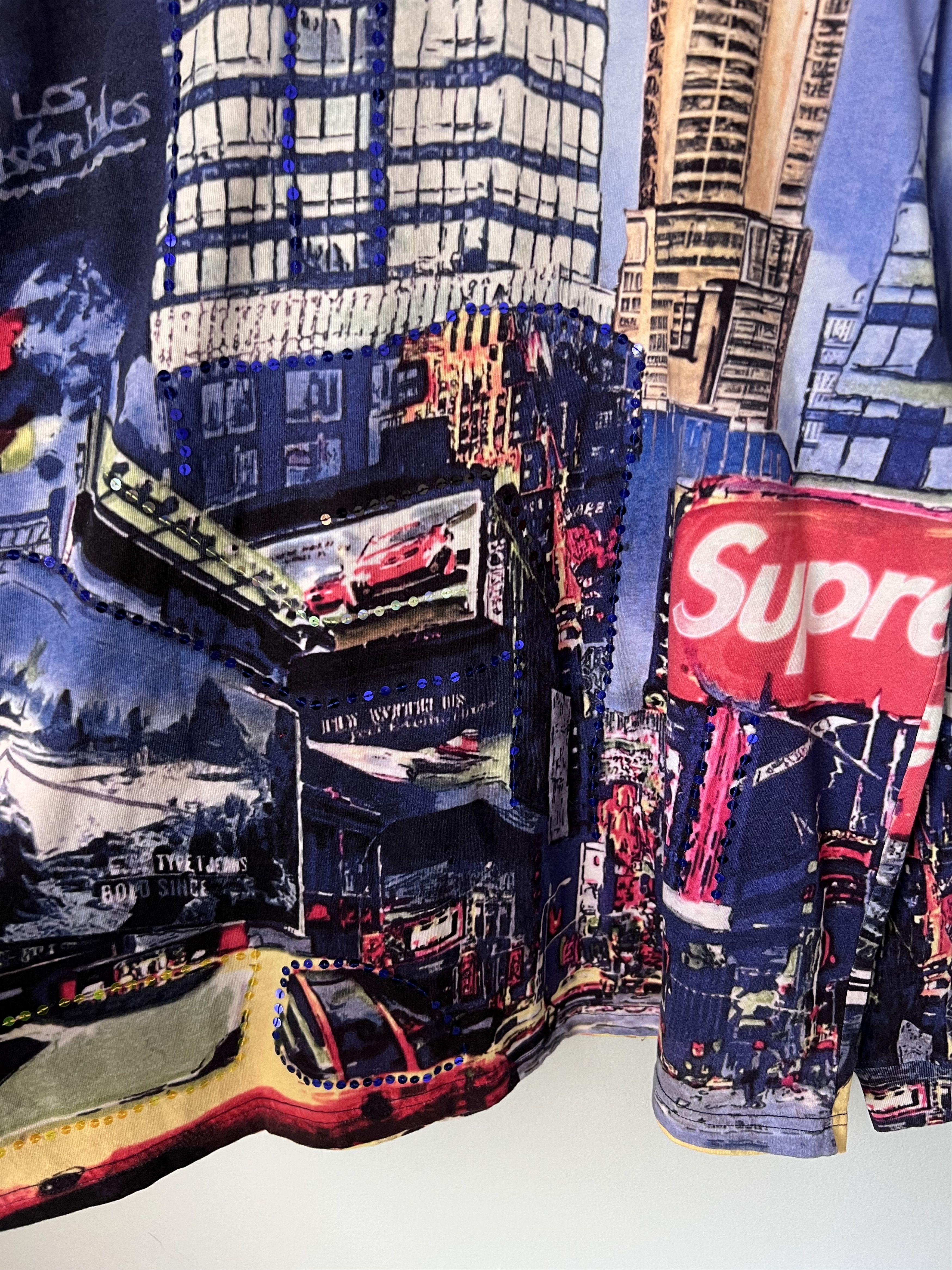 Supreme Supreme Skyline Sequin Long Sleeve Top in Day Blue Size US L / EU 52-54 / 3 - 7 Thumbnail