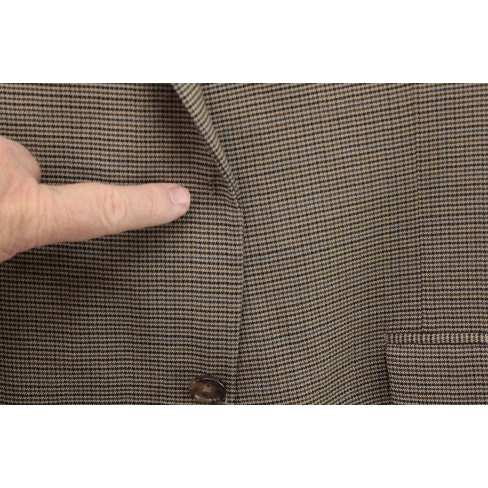 Ralph Lauren VINTAGE LRL Ralph Lauren Blazer Sport Jacket Mens 48R Brown Houndstooth Preppy Office Size 48R - 6 Thumbnail