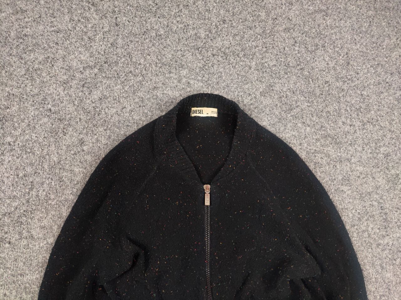 Diesel Vintage 90's Diesel Light Dark Knit Bomber Sweater Y2k Style Size US S / EU 44-46 / 1 - 5 Thumbnail