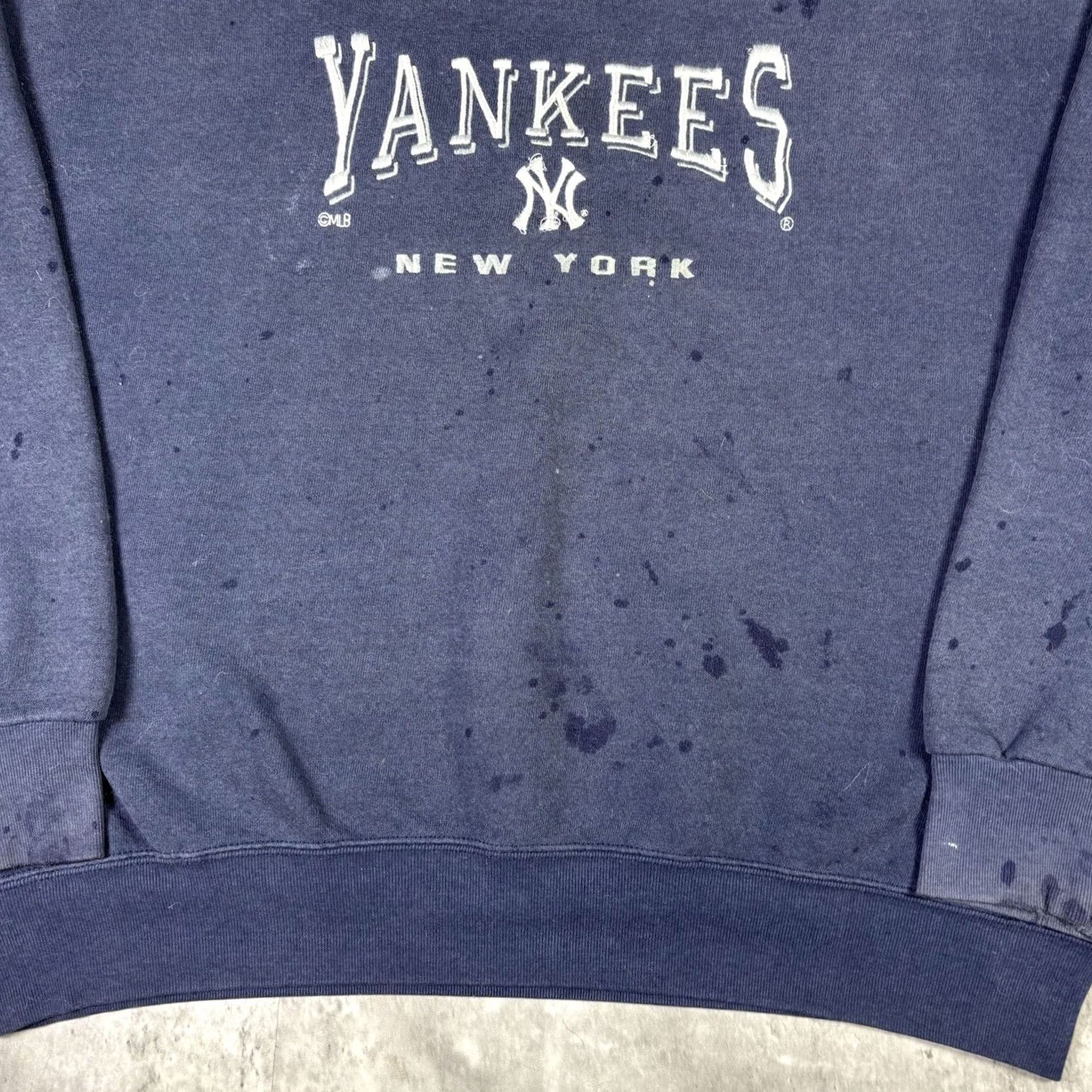 Lee VINTAGE New York Yankees Sweatshirt Embroidered Logo Crewneck L Blue 90s Sports MLB Mens Size US L / EU 52-54 / 3 - 7 Thumbnail