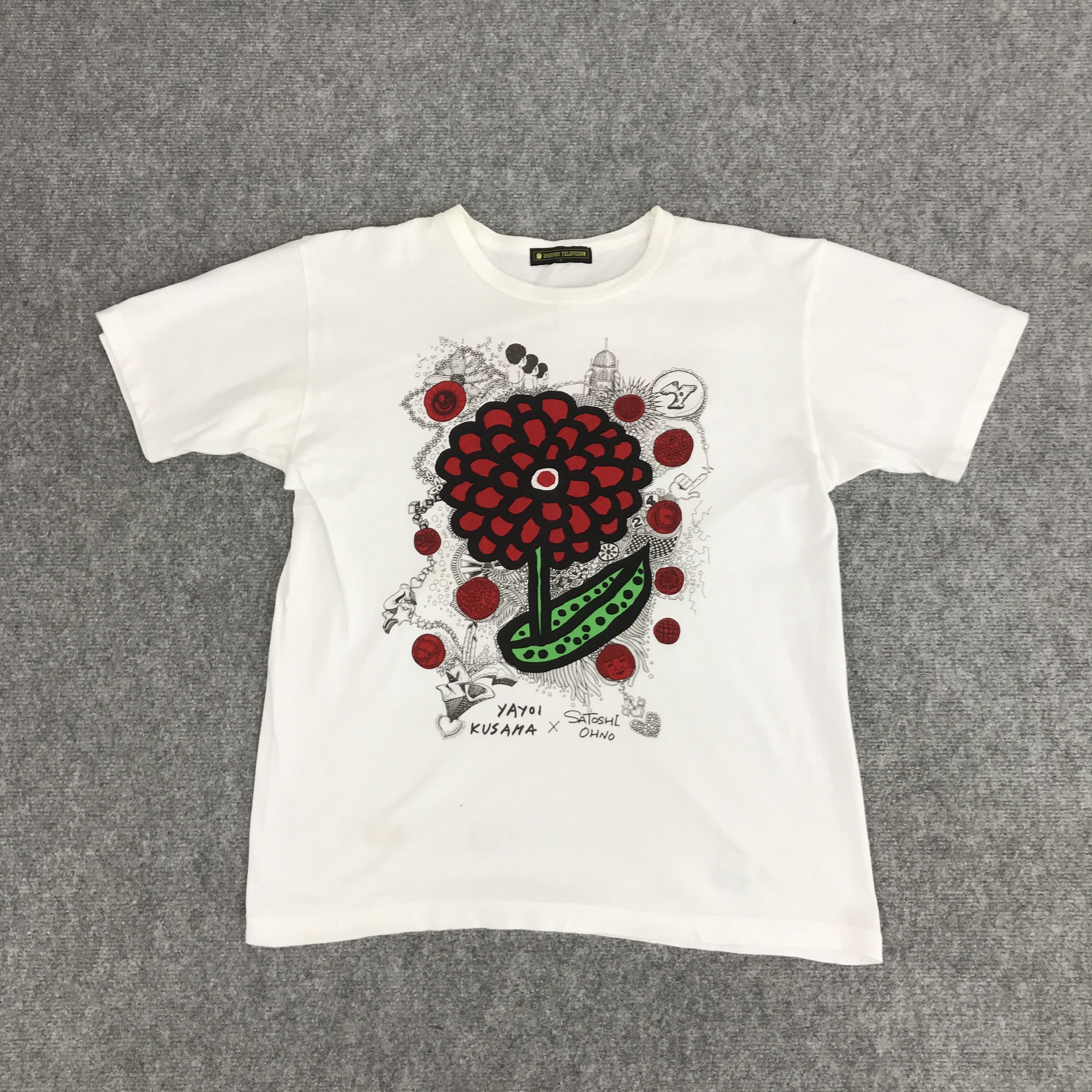 Japanese Brand × Vintage YAYOI KUSAMA X LOVE FOREVER JAPAN TSHIRTS Size US L / EU 52-54 / 3 - 1 Thumbnail