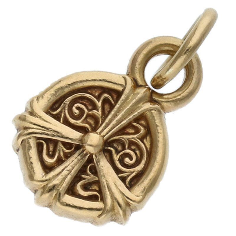 Chrome Hearts 22K Gold Peace Sign Necklace