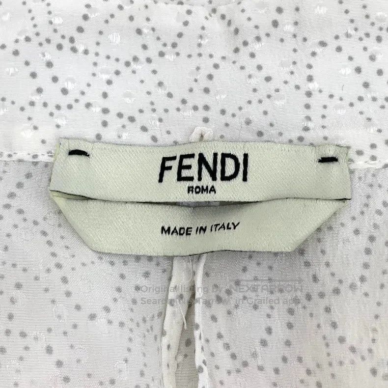 Fendi Fendi Off-white floral patterned silk lapel long-sleeve ir Size XXS / US 00 / IT 34 - 6 Thumbnail