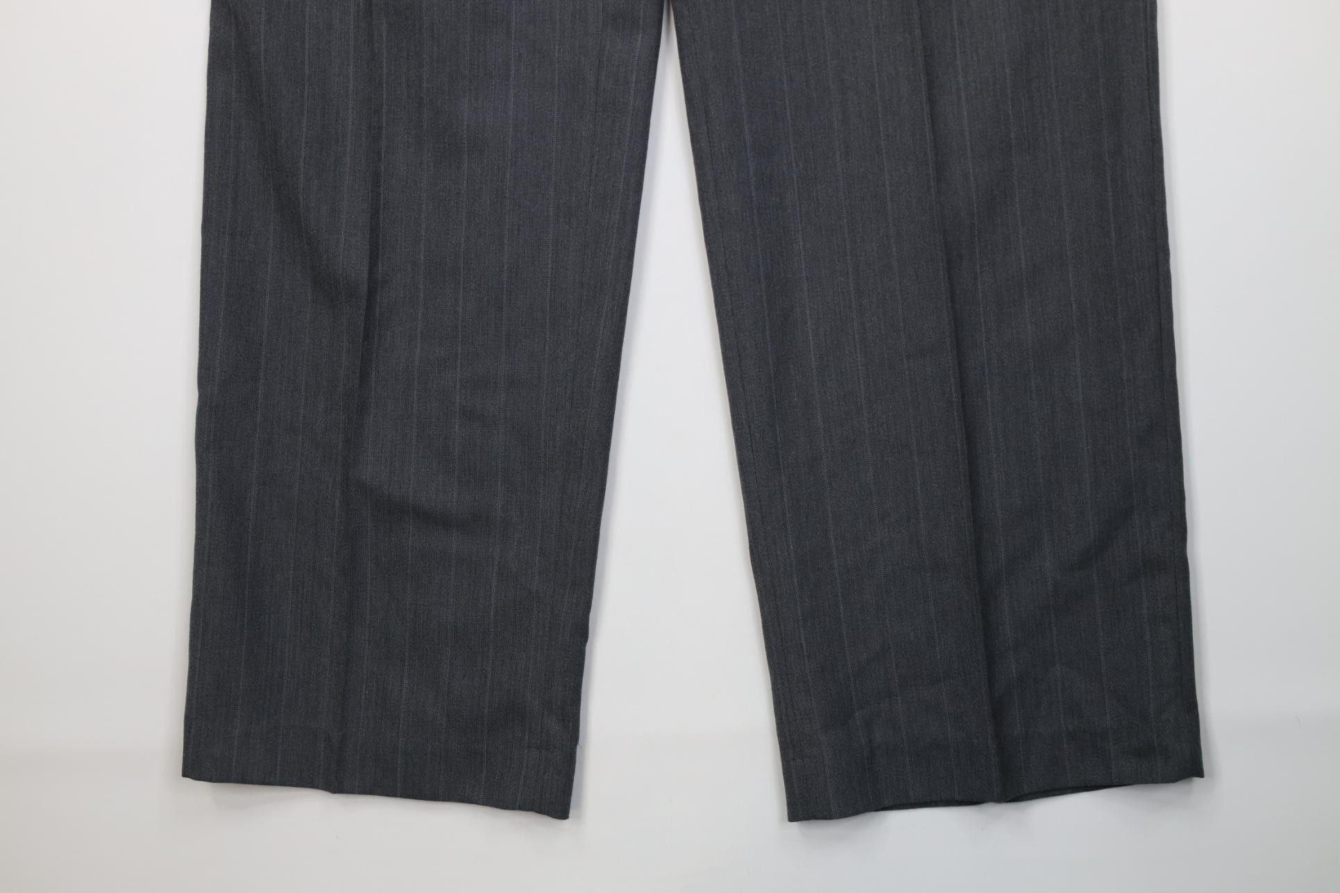 Vintage Vintage 90s Streetwear Wool Striped Wide Leg Chino Pants USA Size US 36 / EU 52 - 4 Thumbnail