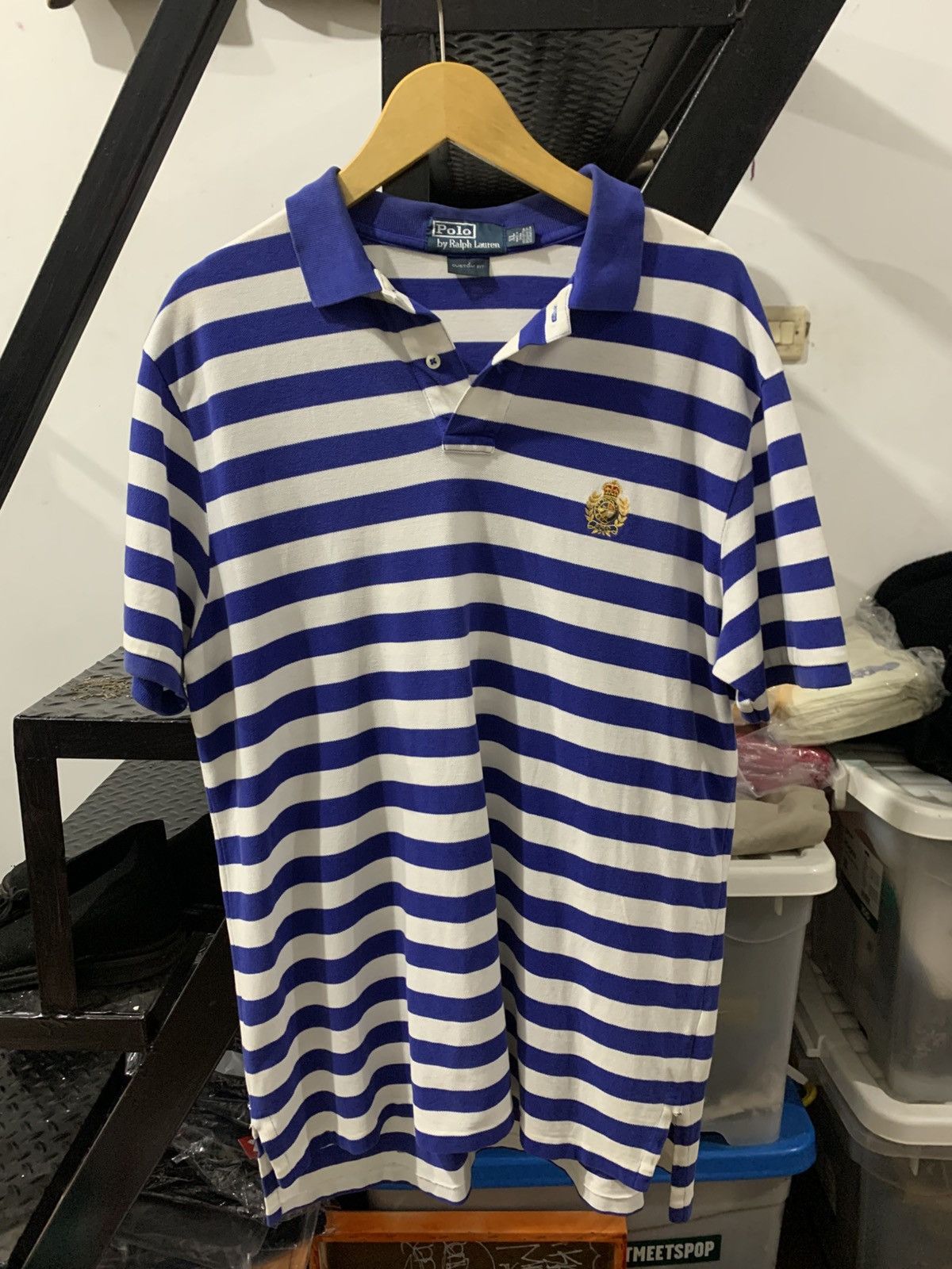 Polo Ralph Lauren 1990s Polo by Ralph Lauren Stripe Polo Shirt Size US XL / EU 56 / 4 - 1 Thumbnail