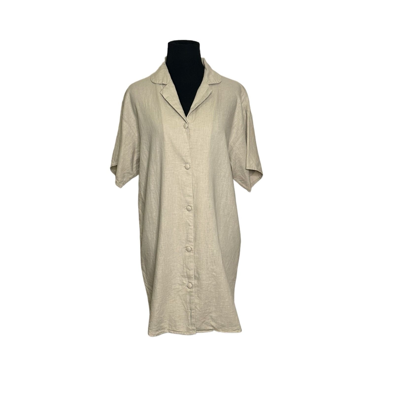 Cotton On Cotton:On beige short sleeves button shirt dress size XS Size XS / US 0-2 / IT 36-38 - 13 Thumbnail