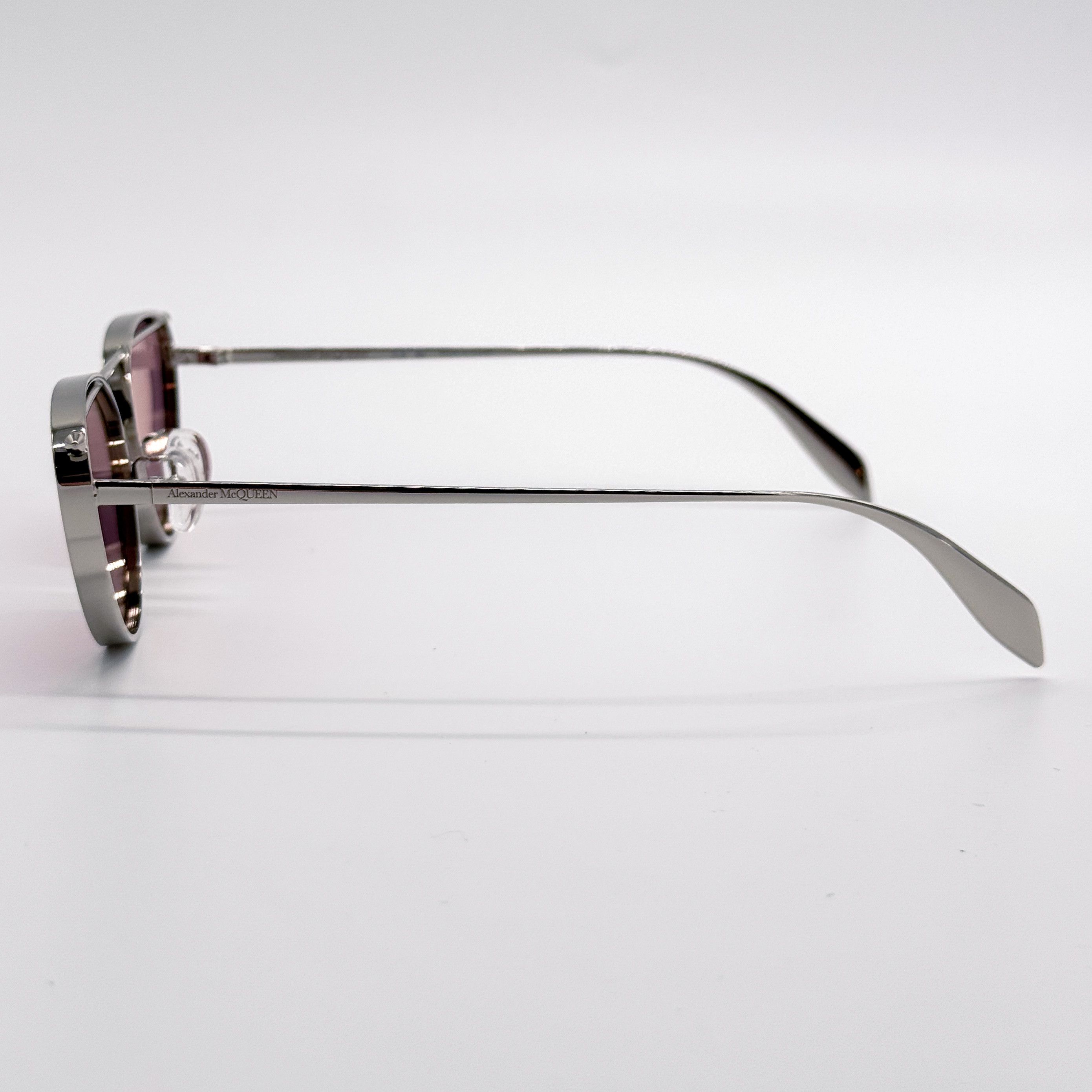 Alexander McQueen NEW ALEXANDER MCQUEEN AM0424S 003 SILVER WOMAN SUNGLASSES Size ONE SIZE - 10 Thumbnail