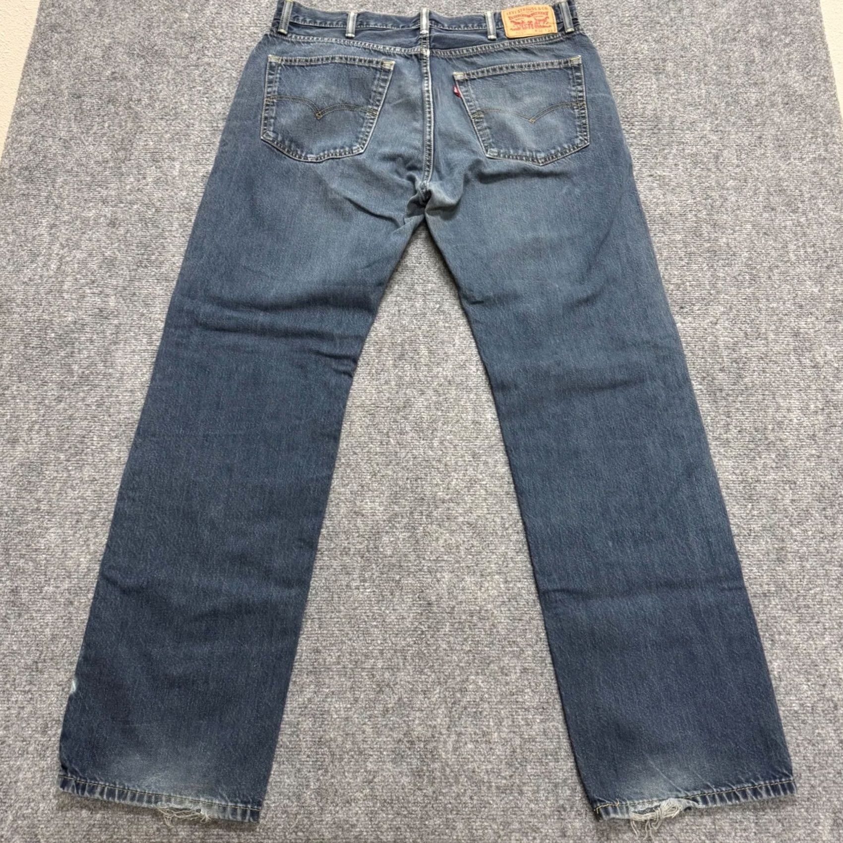 Levi's VINTAGE Levi's 505 Jeans Men's 36x32 Dark Washed Denim Slim Relaxed Fit Pants Jeans Bl ue 36 Men Straight Size US 36 / EU 52 - 2 Thumbnail