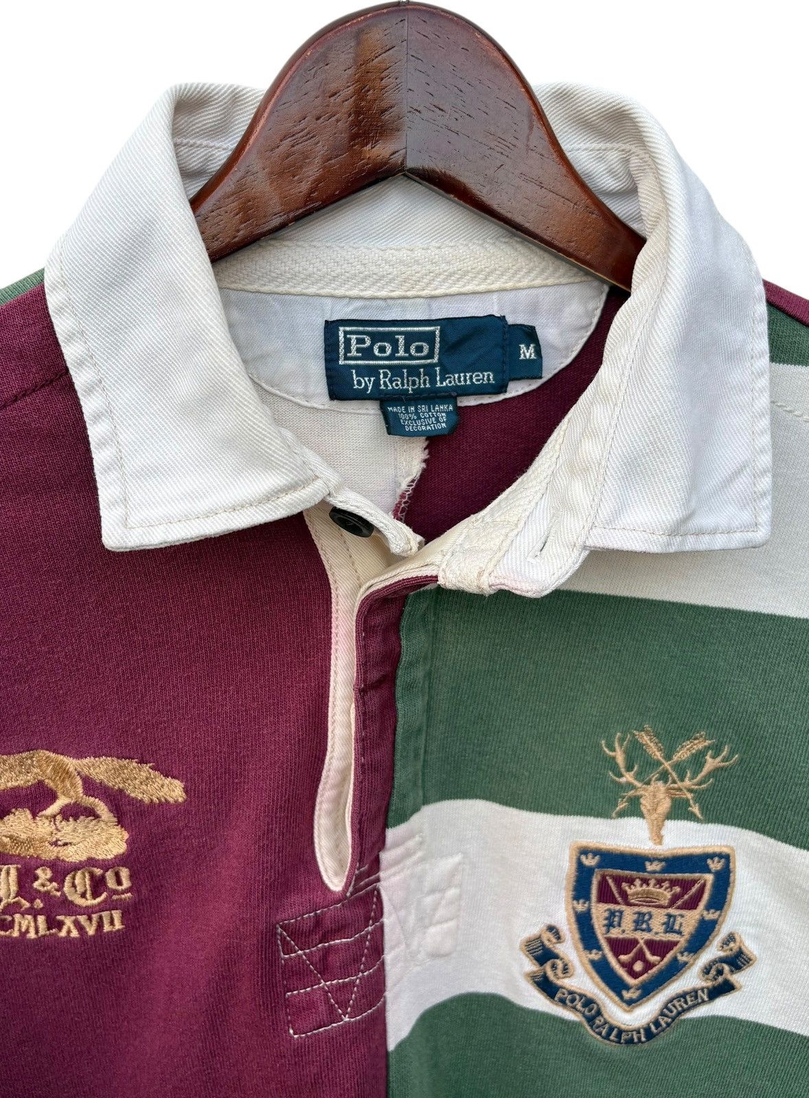 Polo Ralph Lauren Vintage Polo Ralph Lauren Multicolour RL & Co Rugby Shirt Size US M / EU 48-50 / 2 - 2 Thumbnail