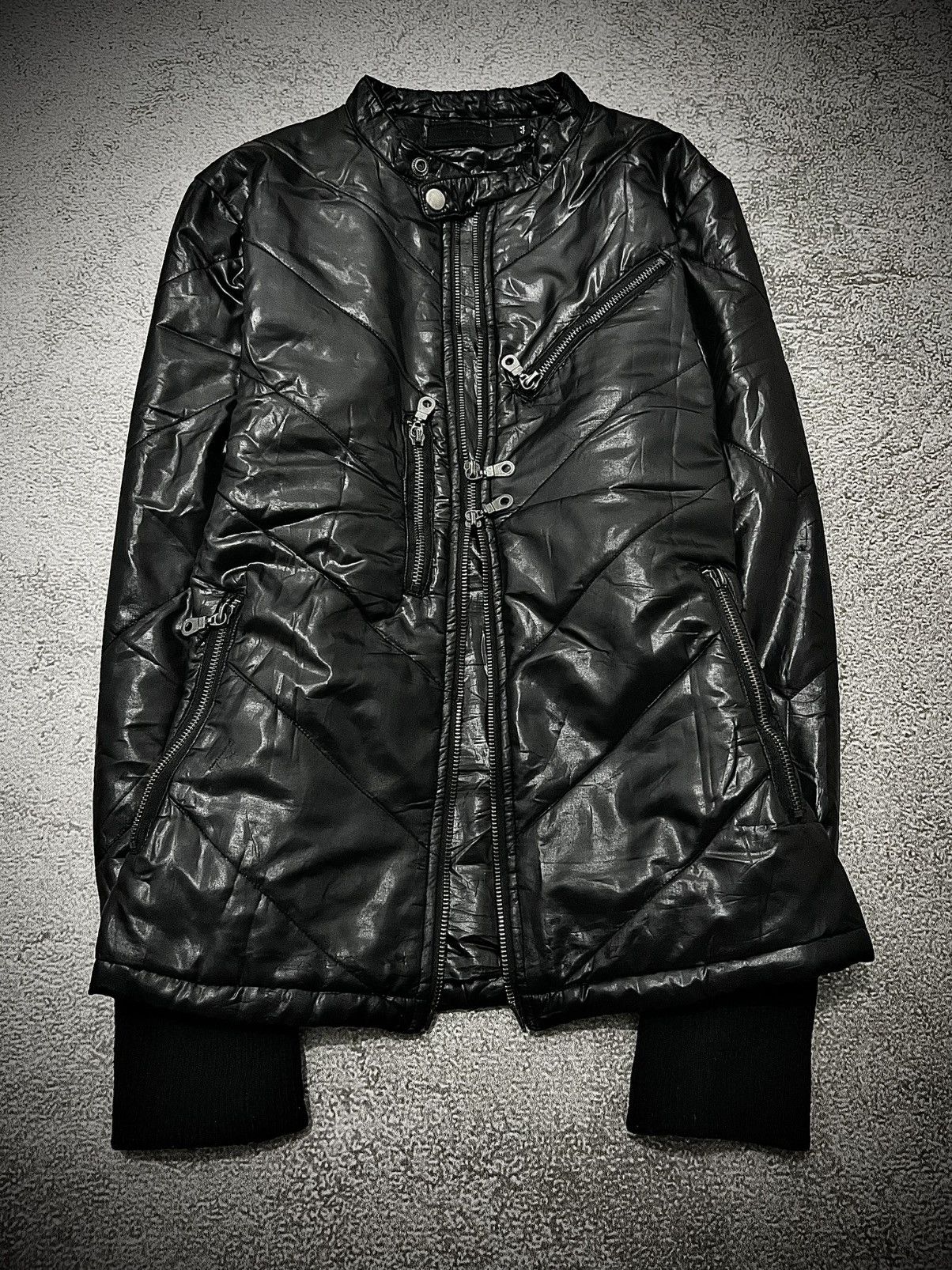 GOSTAR DE FUGA 2000s Fuga Multi Pocket Puffer Biker Jacket Size US M / EU 48-50 / 2 - 1 Thumbnail