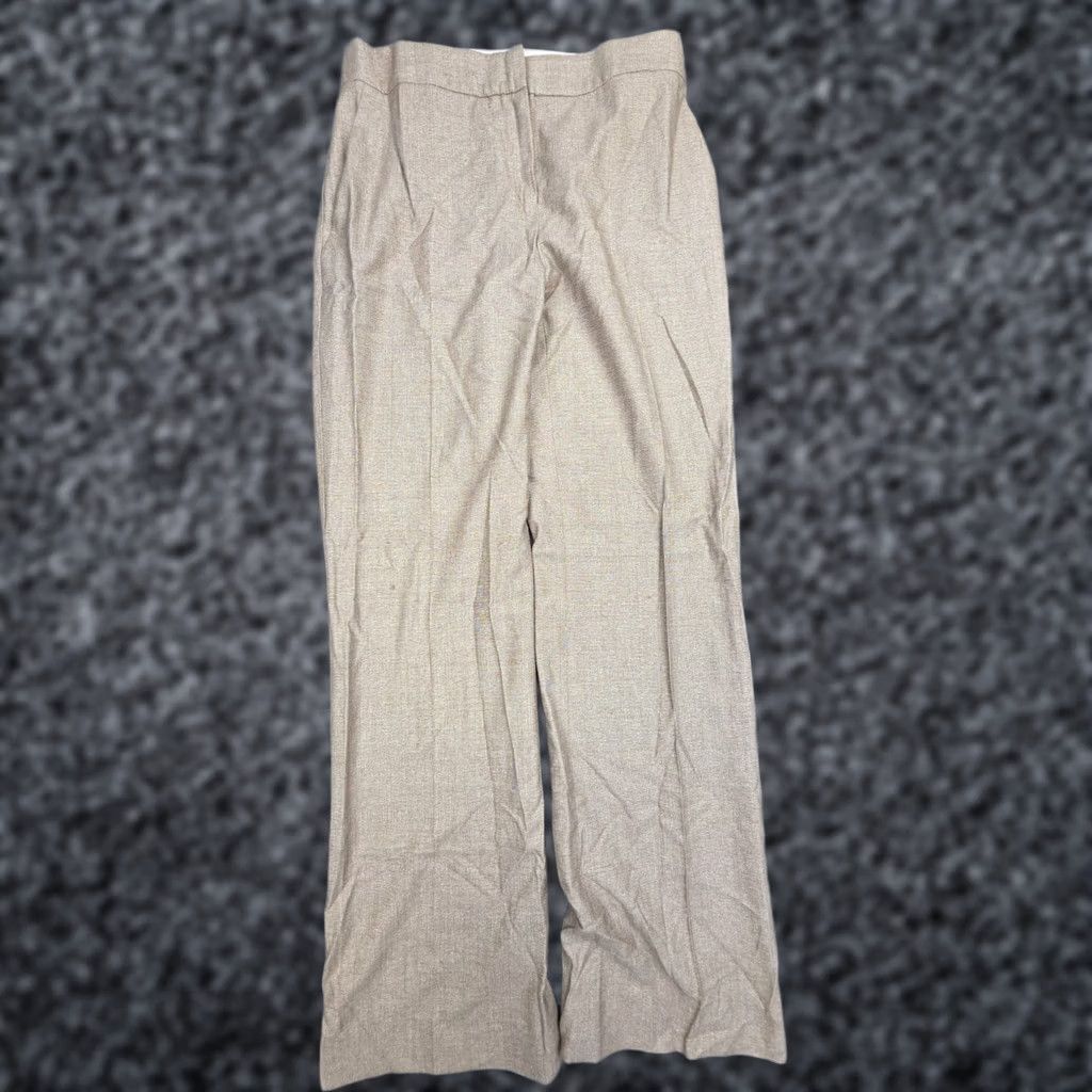 Max Mara Max Mara Pants Womens Beige Wool Silk Pleated Dress Trousers Italy Size 32" / US 10 / IT 46 - 1 Thumbnail