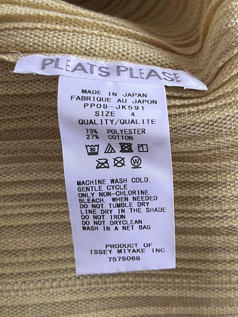 Issey Miyake Issey Miyake size:4 Yellow pleated long-sleeved shirt Size S / US 4 / IT 40 - 3 Thumbnail
