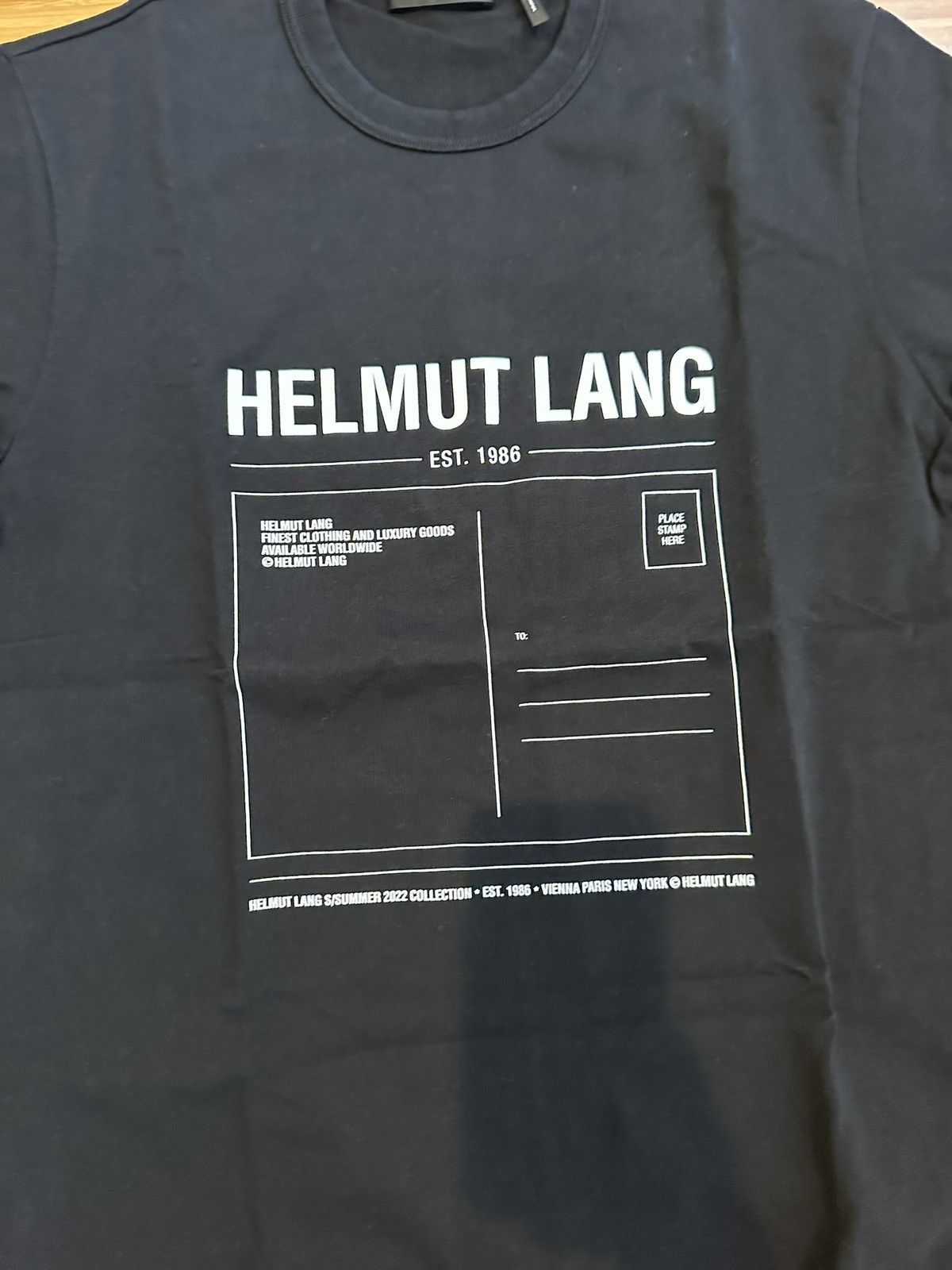 Helmut Lang Helmut Lang Black Graphic Logo Tee Size M Portugal Size US M / EU 48-50 / 2 - 8 Thumbnail