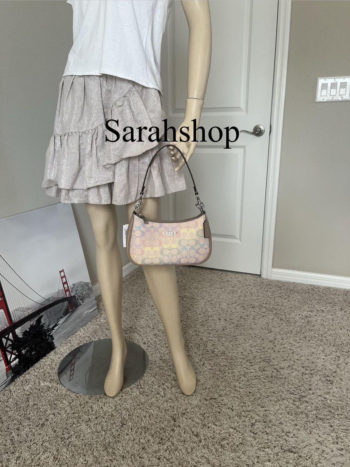 Coach Coach Teri Shoulder Bag In Rainbow Signature Canvas Size ONE SIZE - 8 Thumbnail
