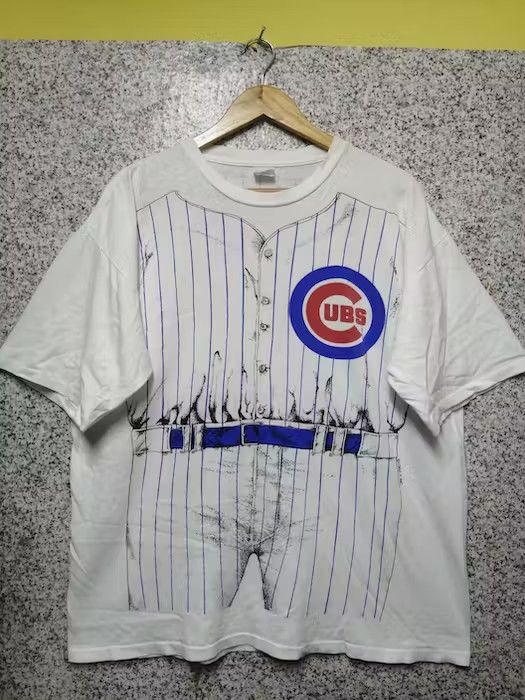 MLB × Vintage 90s Vintage UBS MLB Baseball Logo Fullprint Very Rare Size US XL / EU 56 / 4 - 1 Thumbnail