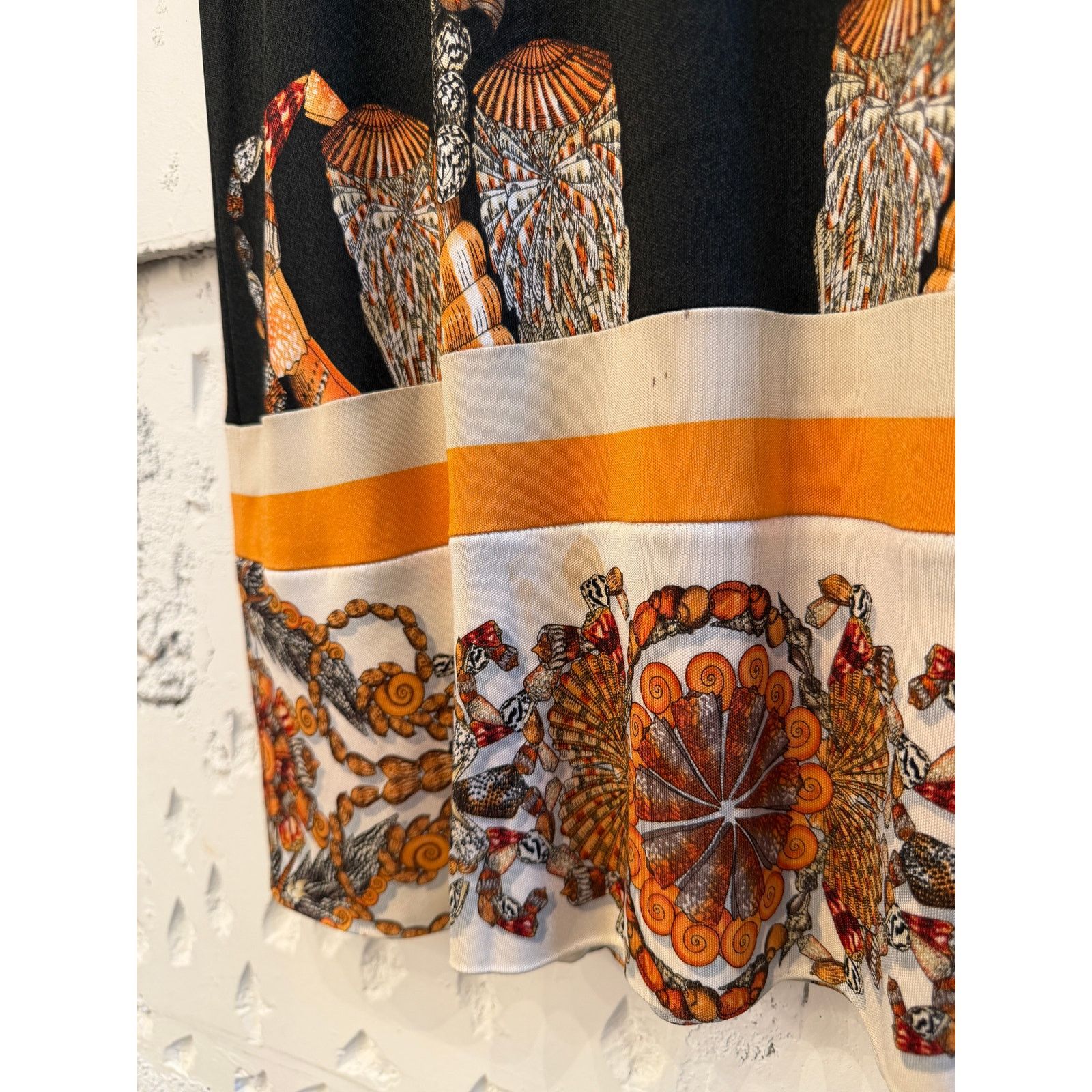 Gucci Gucci Black and Orange Seashell Print Dress Size S / US 4 / IT 40 - 3 Thumbnail