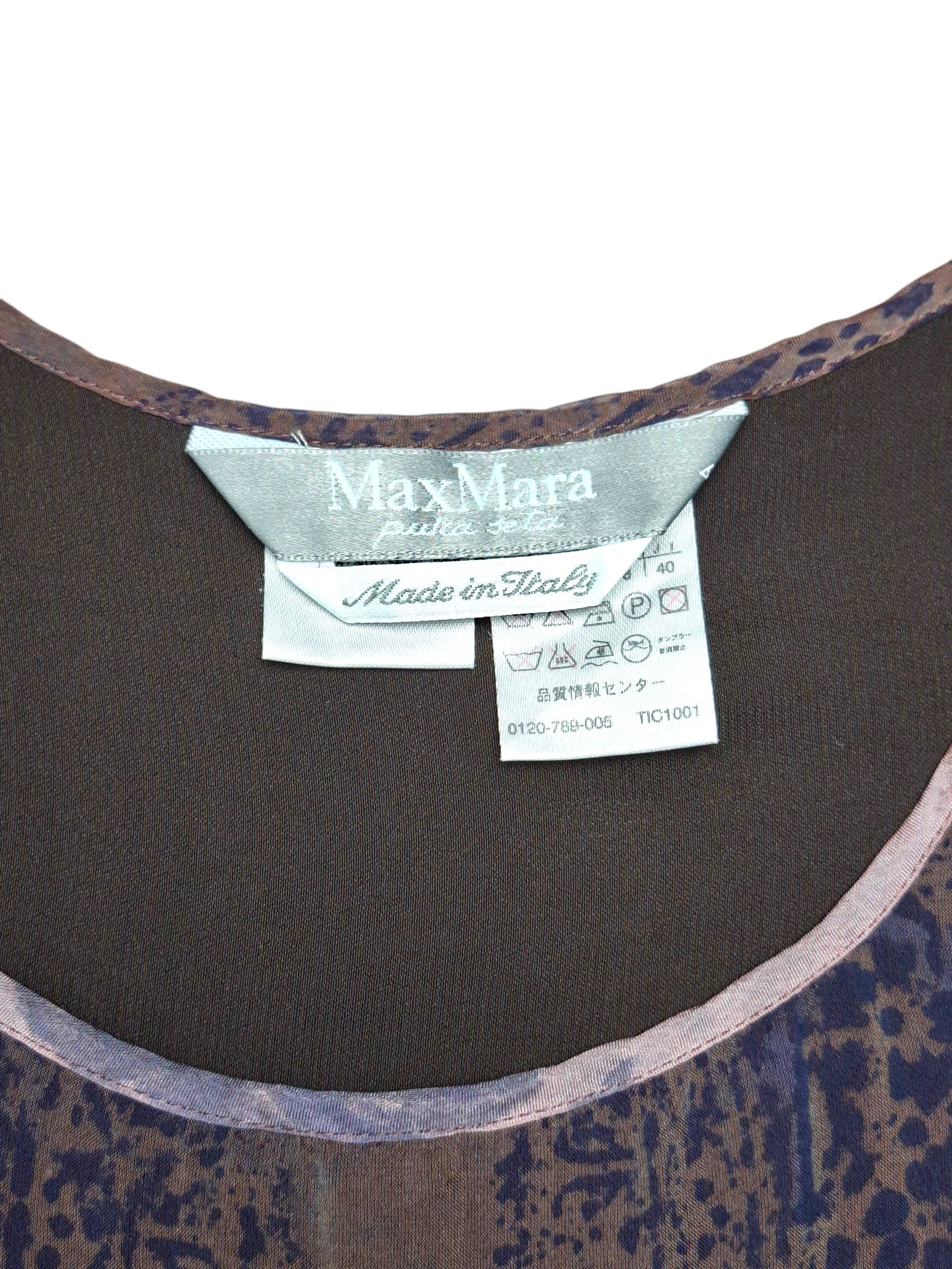 Max Mara Vintage MAX MARA Pura Seta Silk Midi Dress Floral Size S / US 4 / IT 40 - 11 Thumbnail