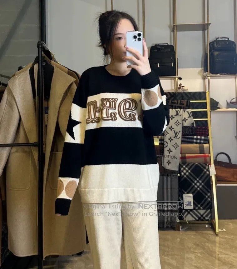 Max Mara Max Mara Color Block Striped Five-pointed Star Letter Embr Size M / US 6-8 / IT 42-44 - 8 Thumbnail