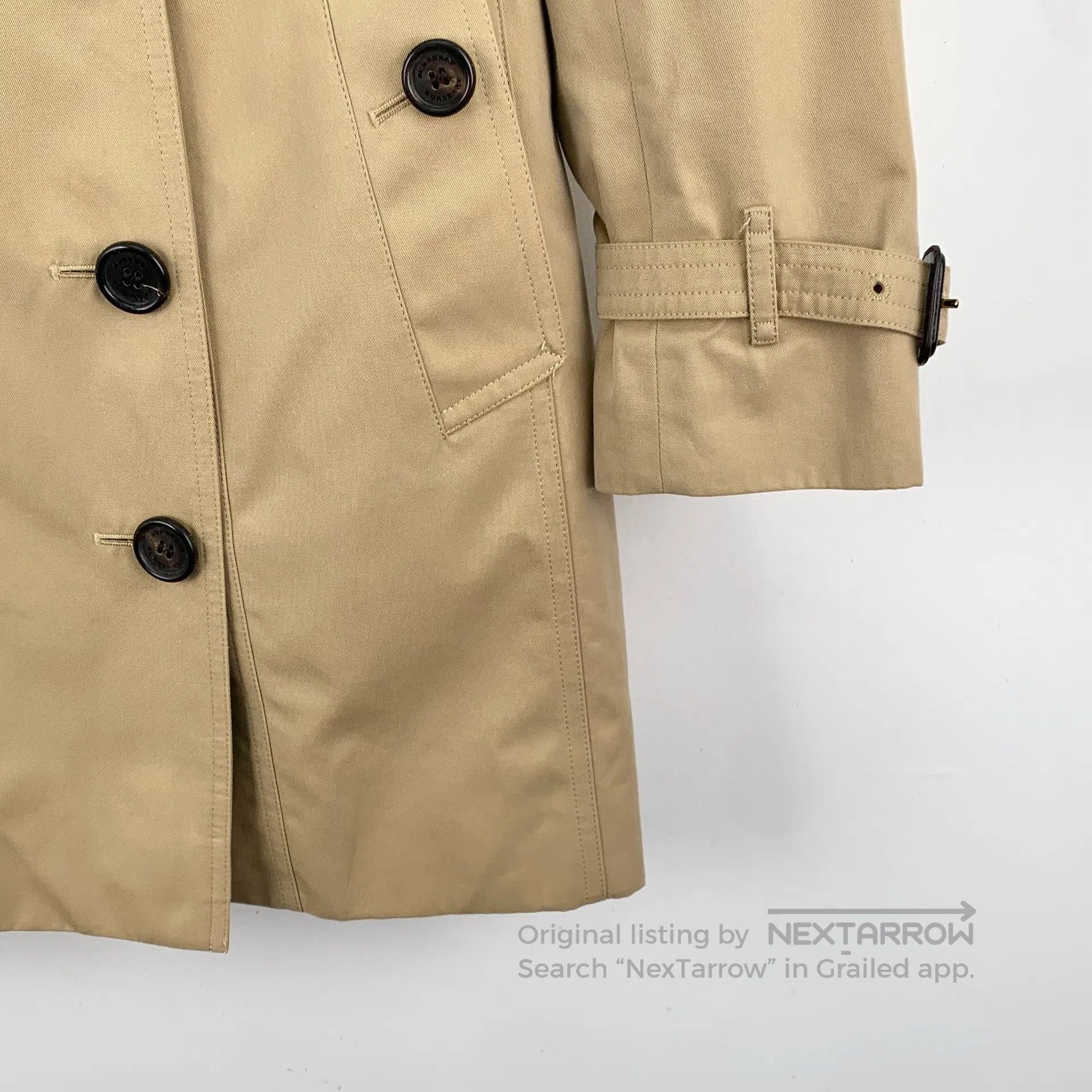 Burberry Burberry Brown Cotton Collar Double-breasted Long Sleeve B Size XS / US 0-2 / IT 36-38 - 4 Thumbnail