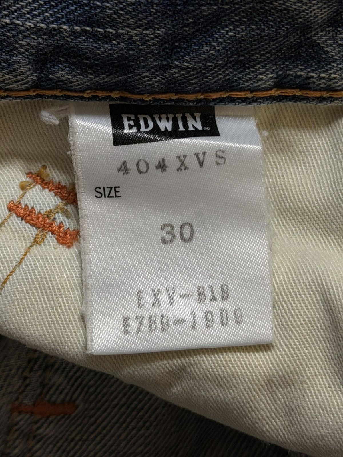 Edwin Vintage 90s Edwin XV Blue Faded Mud Wash Distress Wide Leg Size US 31 - 7 Thumbnail