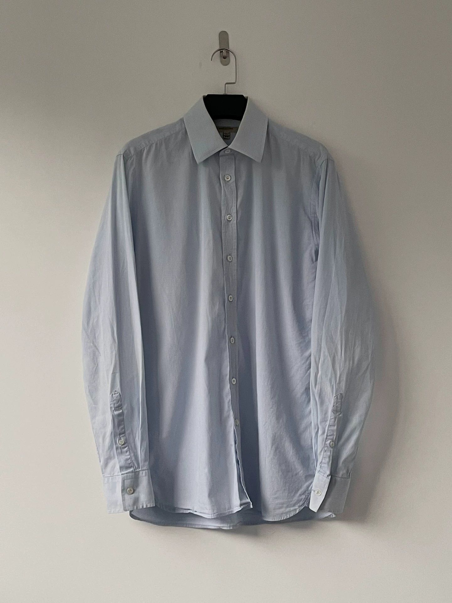 Burberry Burberry Light Blue Cotton 100% Shirt 38 (M) Size US M / EU 48-50 / 2 - 1 Thumbnail