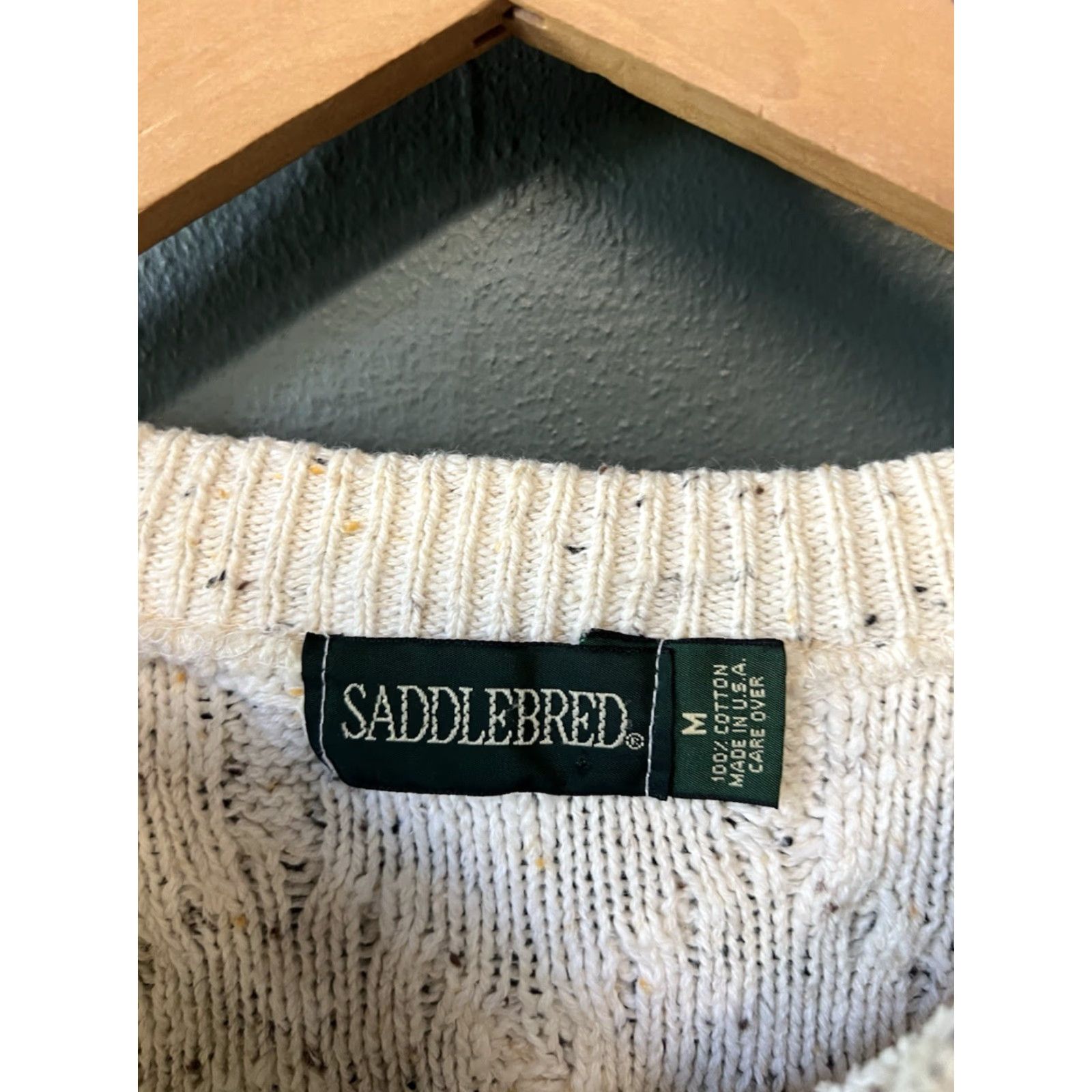 Vintage VINTAGE Saddlebred Womens Ivory Knit Sweatshirt Long Sleeve Pullover Size M Ivory Pullover Knit Sweatshirt Women M Vintage Saddlebred Size M / US 6-8 / IT 42-44 - 3 Thumbnail