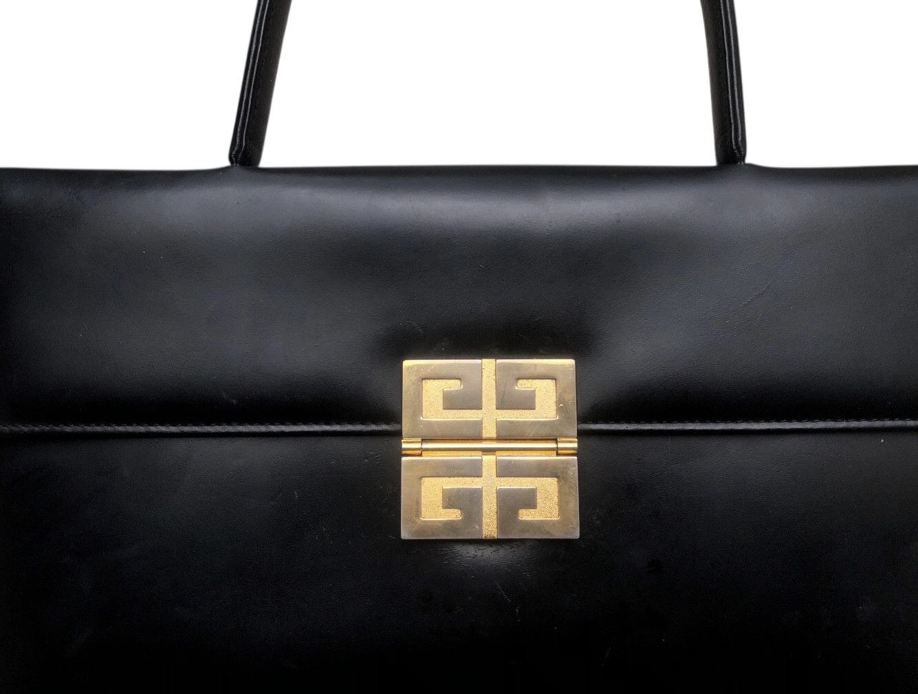 Givenchy 🔥Vintage GIVENCHY 4G Buckle Matte Black Top Handle Kelly Size ONE SIZE - 6 Thumbnail