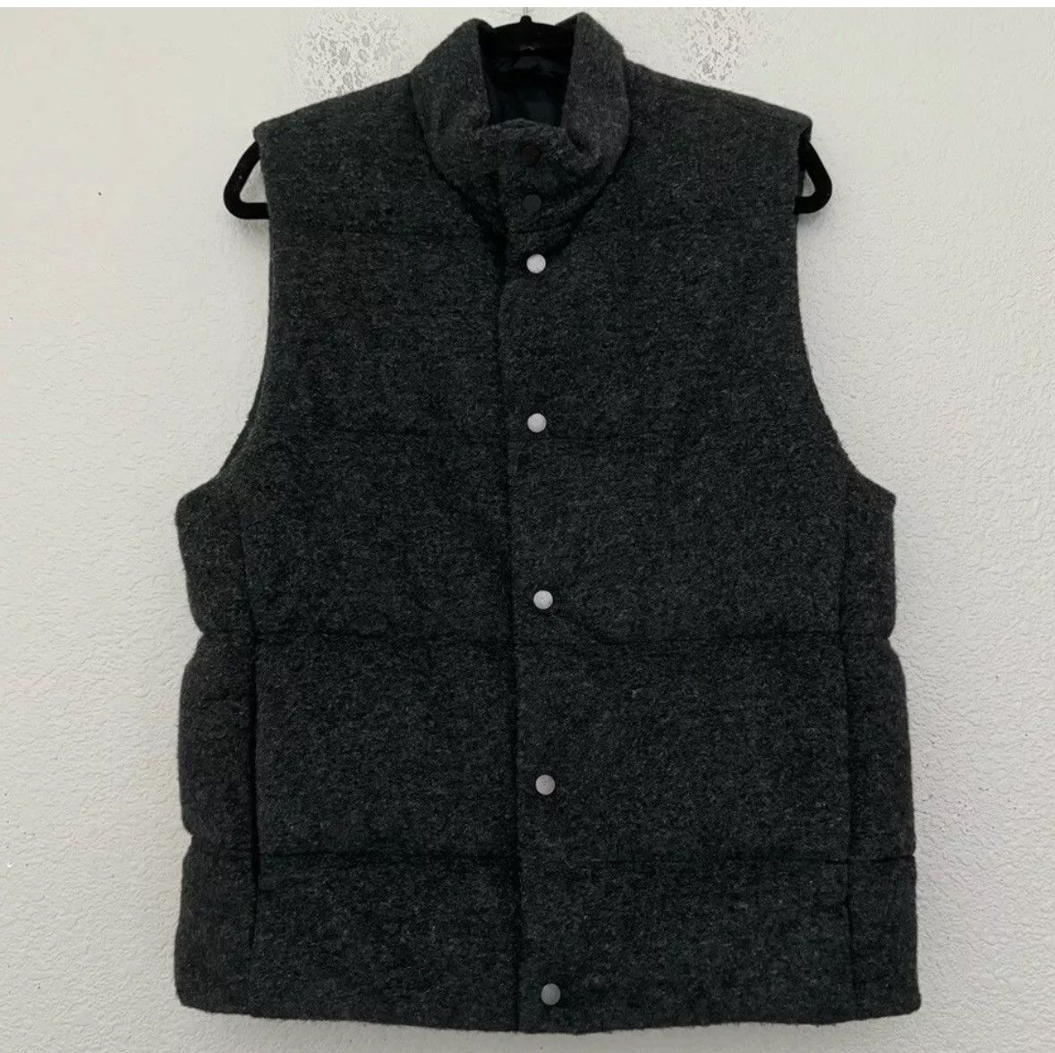 Vince Vince Wool Blend Down Quilted Puffer Vest Dark Gray Medium Size US M / EU 48-50 / 2 - 1 Thumbnail