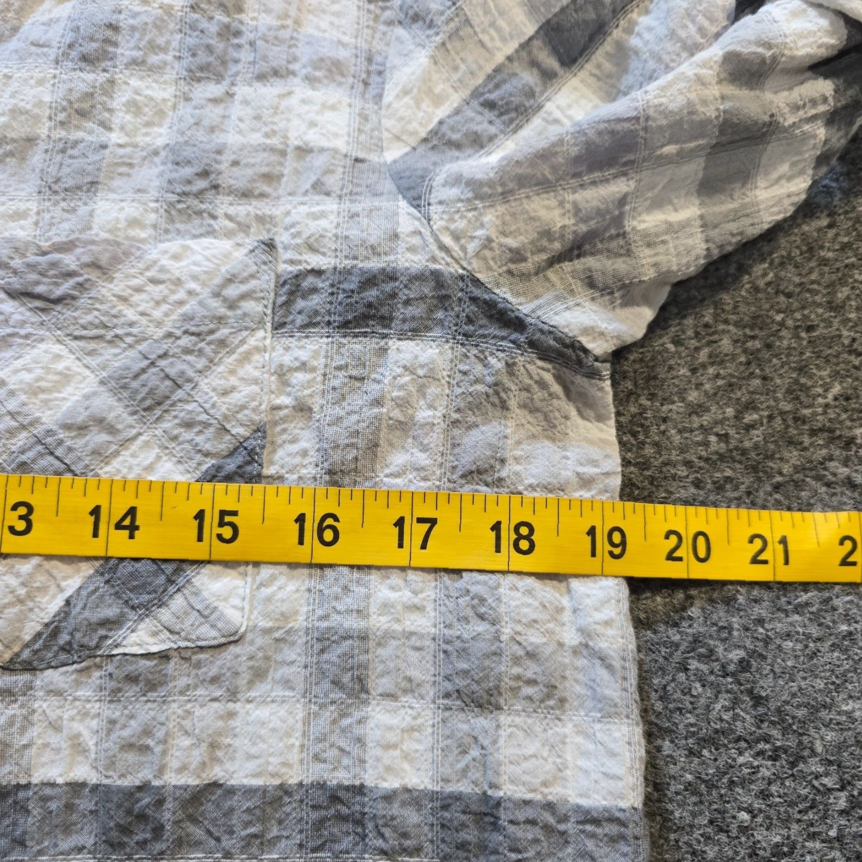 Habitat Habitat Top Womens Shirt Size Small Gray White Plaid Texture Button Long Sleeve Casual Size S / US 4 / IT 40 - 5 Thumbnail