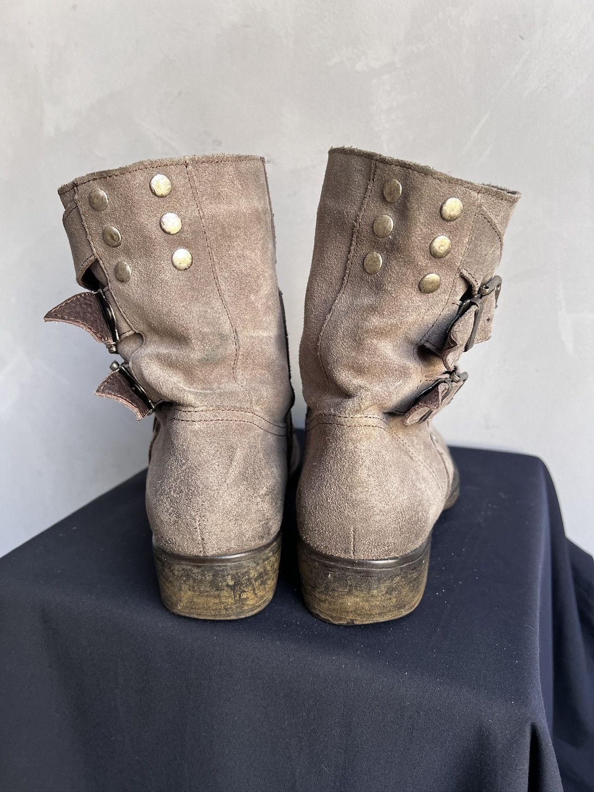 14th Addiction a.S. 98 Avant Garde ankle suede belted boots y2k Size US 7.5 / EU 40-41 - 7 Thumbnail