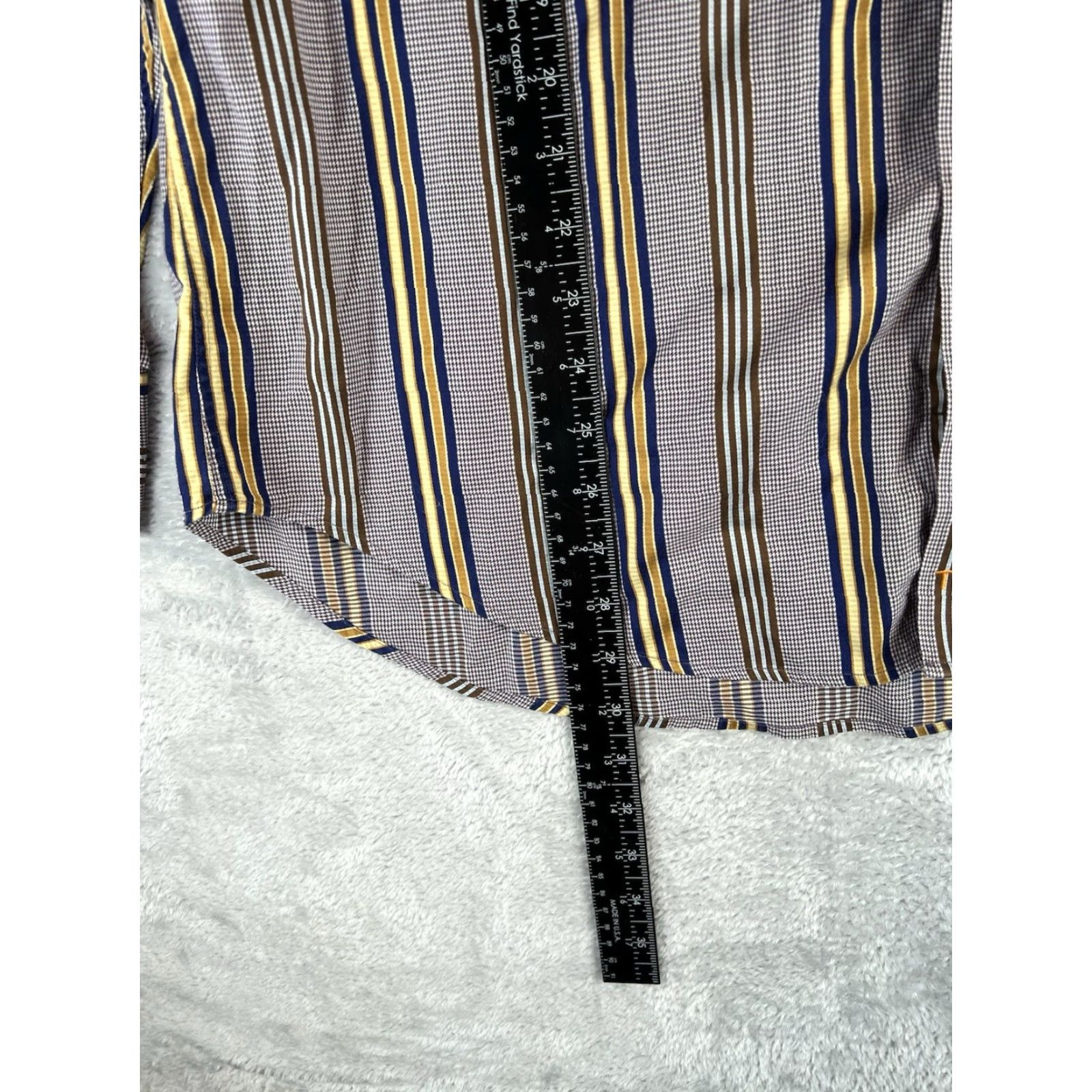 Vintage Thomas Dean Shirt Mens L Button-Up Long Sleeve Purple Brown Striped Preppy Size US L / EU 52-54 / 3 - 7 Thumbnail