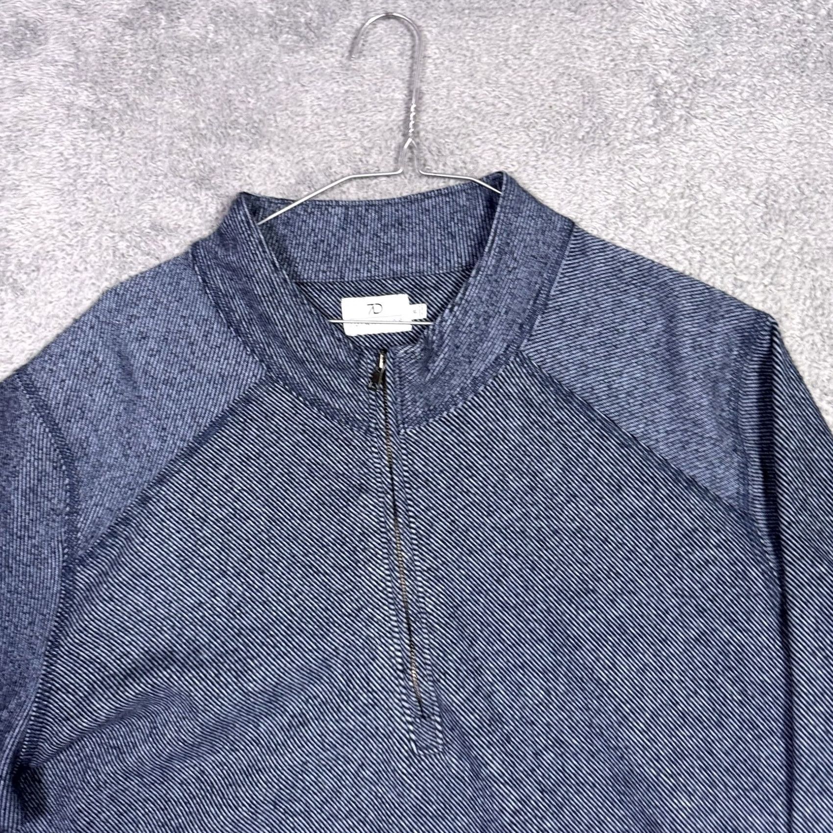 Vintage 7 Diamonds Generation Men’s XL Pullover 1/4 Zip Sweater Jacket Sweatshirt Blue Size US XL / EU 56 / 4 - 4 Thumbnail