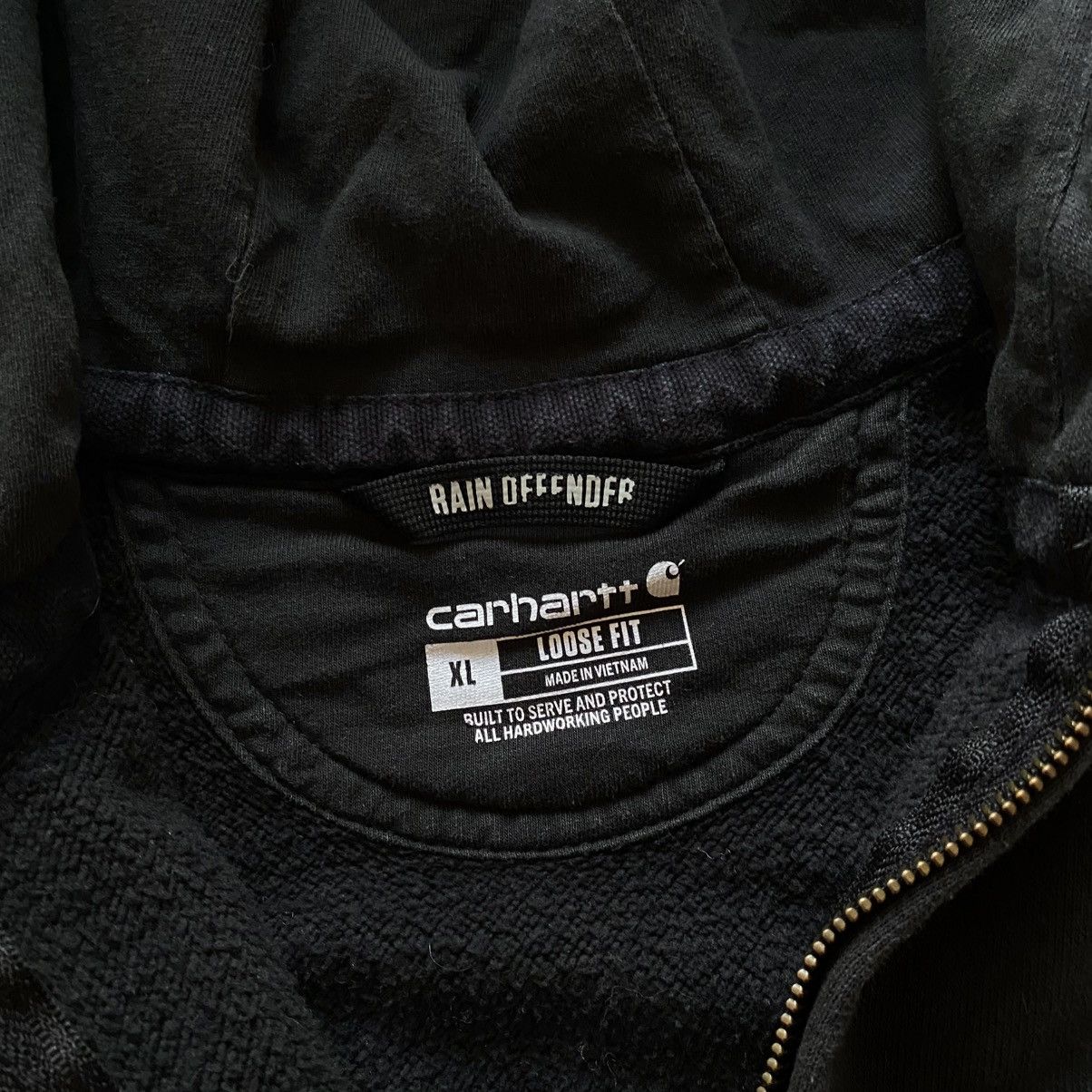 Carhartt Y2K Carhartt Washed Rain Defender Loose Fit Zip Hoodie Size US XL / EU 56 / 4 - 5 Thumbnail