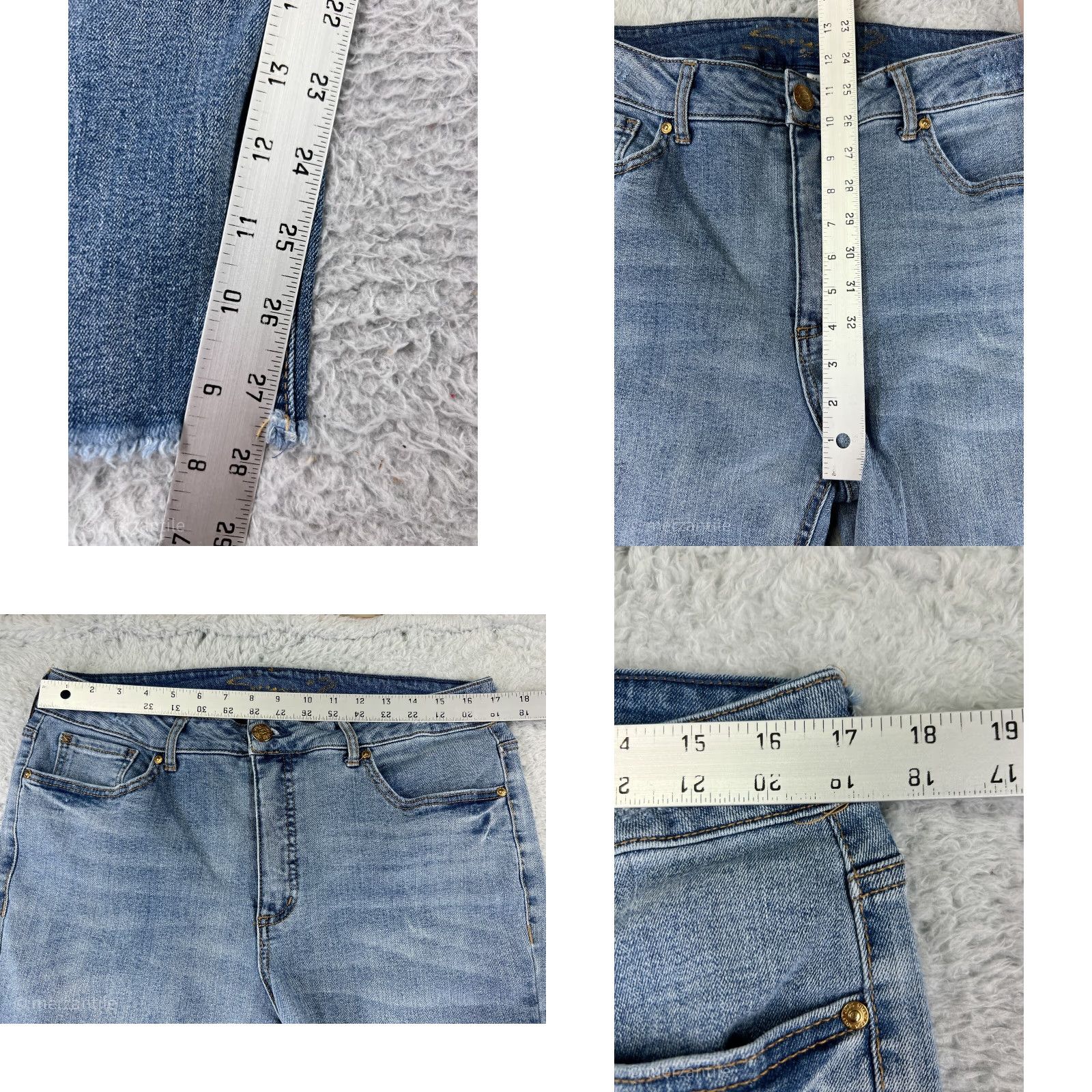 Vintage Seven7 Jeans Womens Jeans Slim High Rise Blue Denim 14 Slim Straight 5-Pocket Size 36" / US 14 / IT 50 - 9 Thumbnail