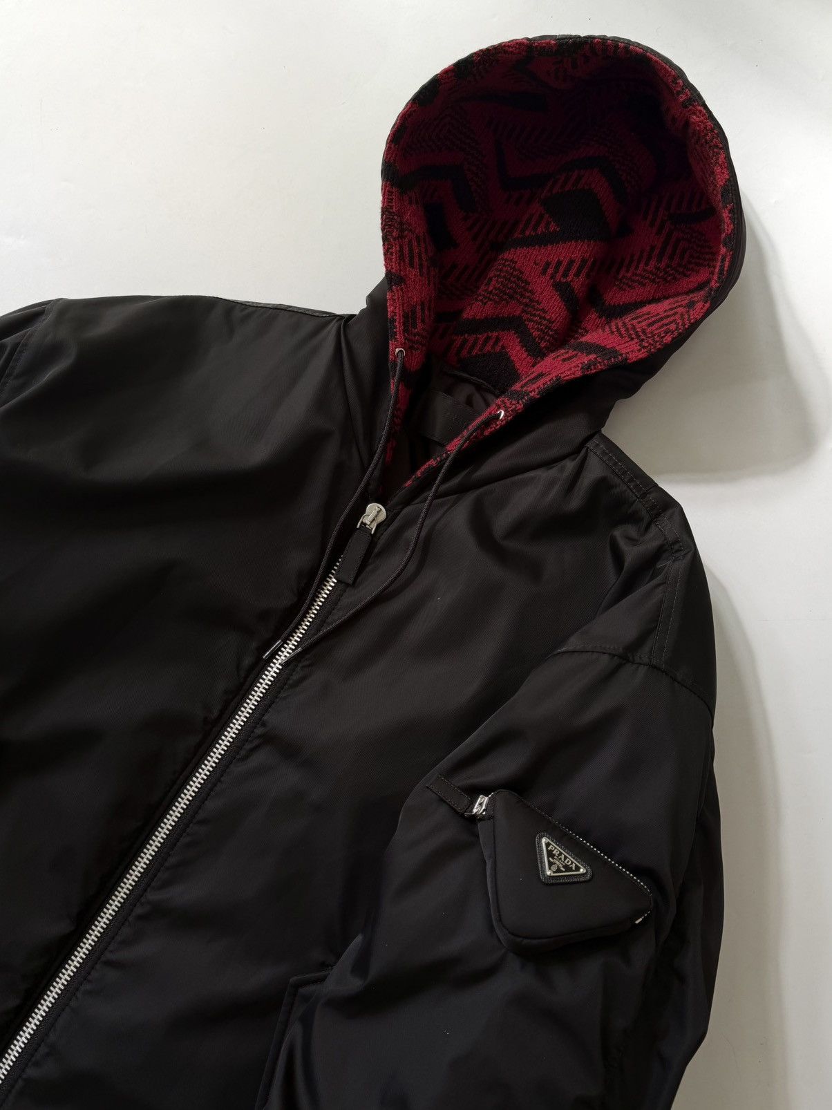Prada Prada F/W21 Runway by Raf Simons Re-Nylon Zip Hoodie Bomber Size US S / EU 44-46 / 1 - 2 Thumbnail