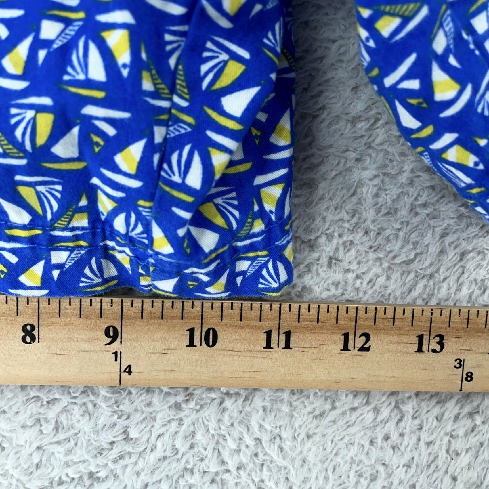Nautica Columbia Womens 12 Shorts 36x6 Sailboat Print Cotton Nautical Blue Sailboat Geometric Vintage Beach Athletic Fishing Mens Womens Boys Girls Size 34" / US 12 / IT 48 - 5 Thumbnail