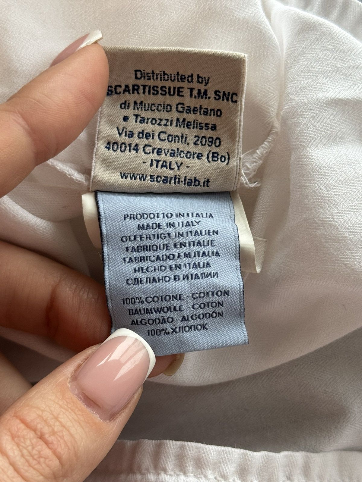 Designer × Japanese Brand × Scarti-Lab Scarti-Lab white blouse shirt Size L / US 10 / IT 46 - 7 Thumbnail