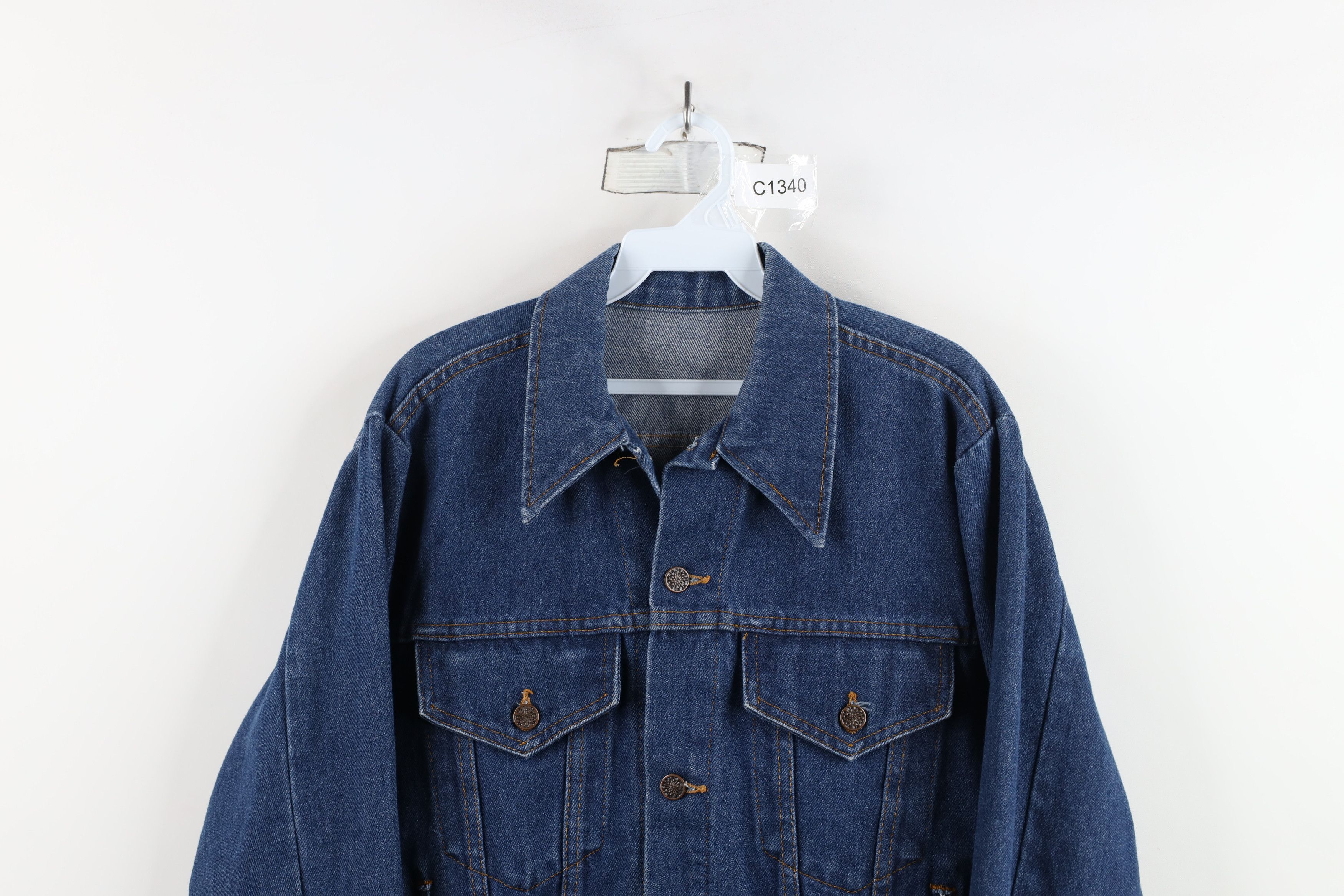 Vintage Vintage 60s 70s Streetwear Jean Trucker Jacket Blue USA Size US L / EU 52-54 / 3 - 2 Thumbnail