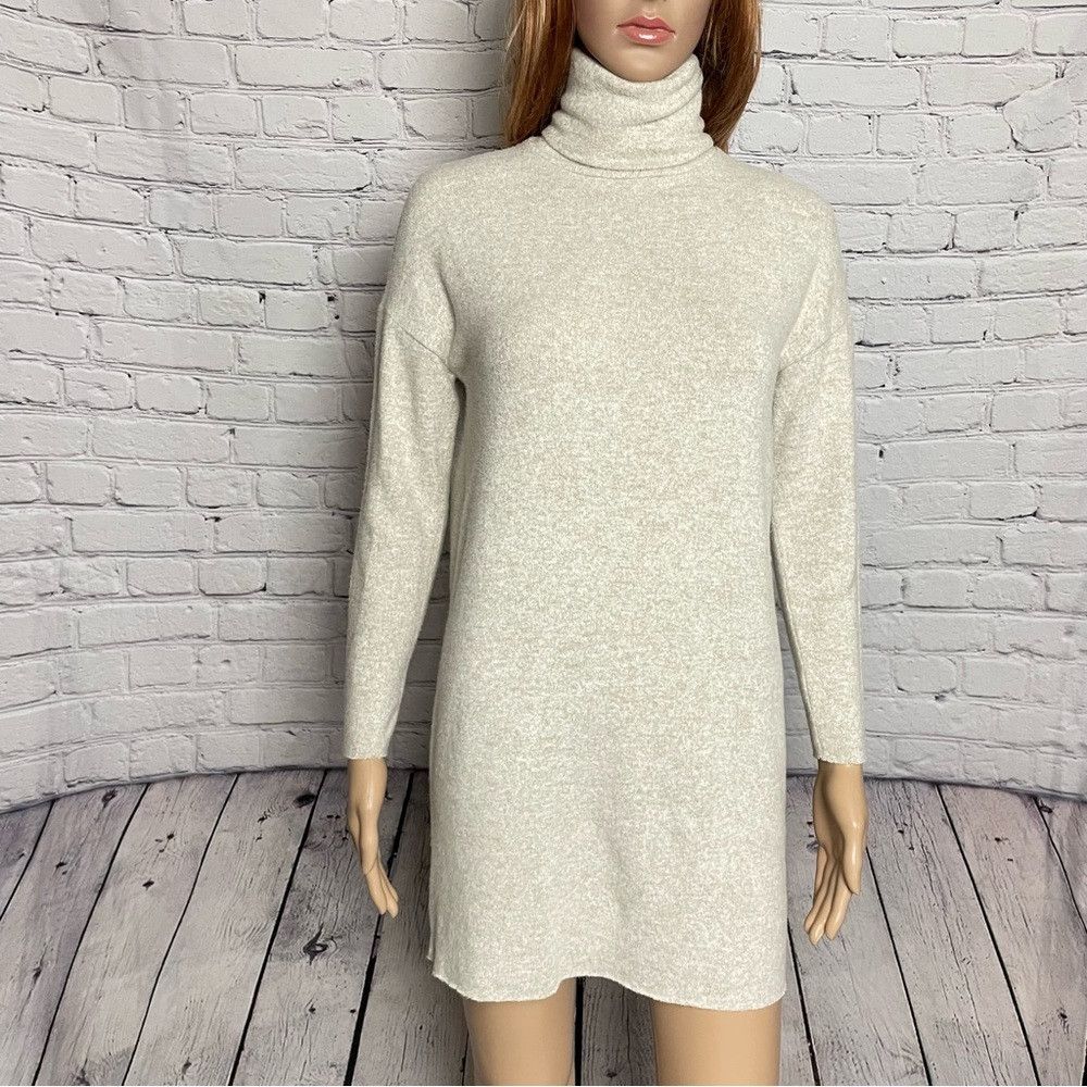 Zara Zara Trafaluc Beige Soft Touch High Neck Sweater Dress Size Size S / US 4 / IT 40 - 9 Thumbnail