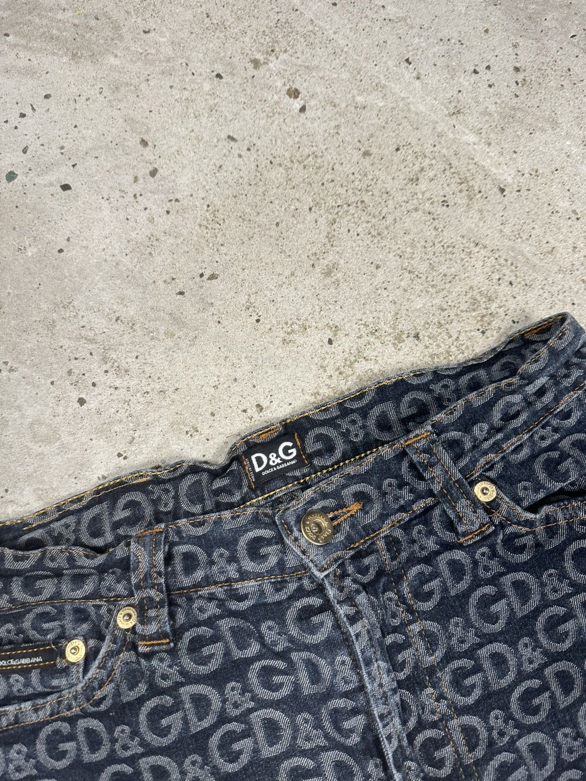 Dolce & Gabbana 2001 Dolce & Gabbana Monogram DG Jeans Denim Pants Size 29" - 10 Thumbnail