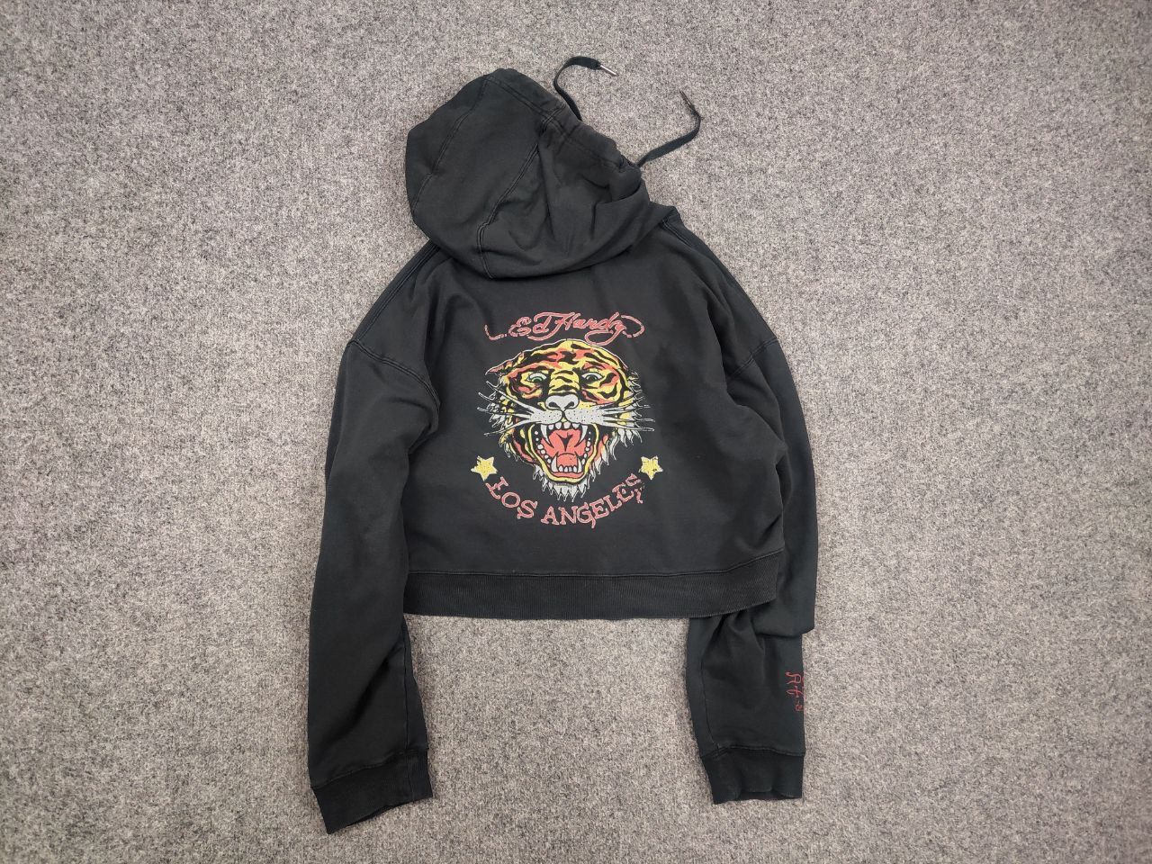 Ed Hardy Ed hardy La Road Tiger Cropped Hoodie Vintage Y2K Style Size L / US 10 / IT 46 - 2 Thumbnail