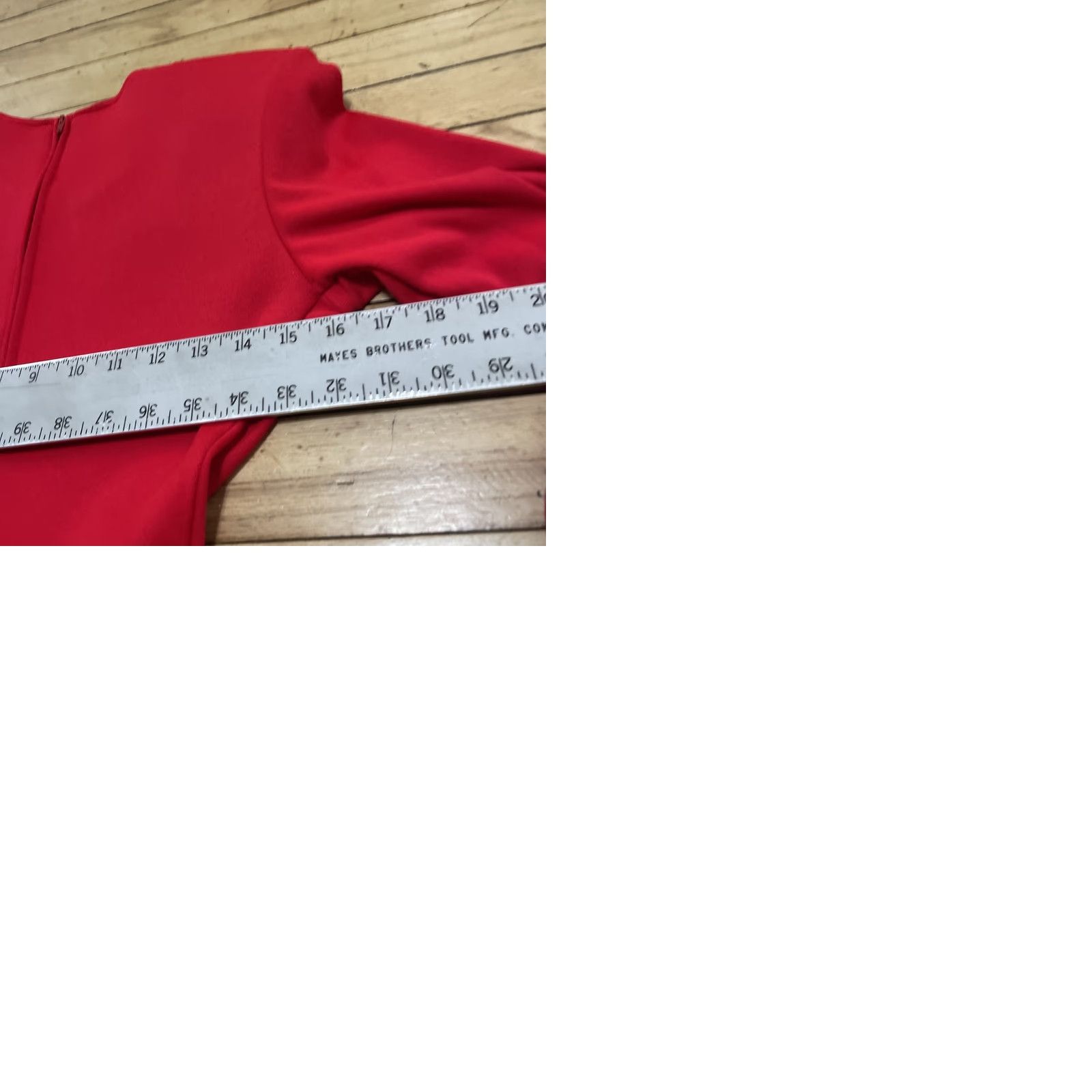 Vintage VINTAGE Expo Prairie Dress Womens 1980s Red Wool Lace Trim Made USA 8 Zipper Size M / US 6-8 / IT 42-44 - 12 Thumbnail