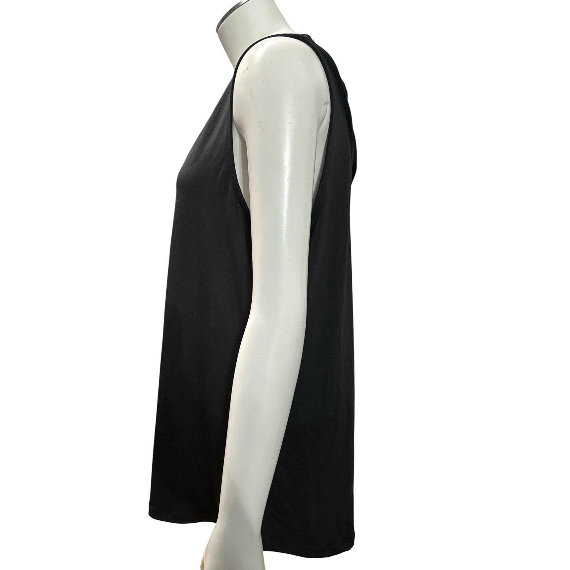 Other Adrienne Vittadini Sport Black Tank Top LG Stretchy Cross Ba Size L / US 10 / IT 46 - 3 Thumbnail
