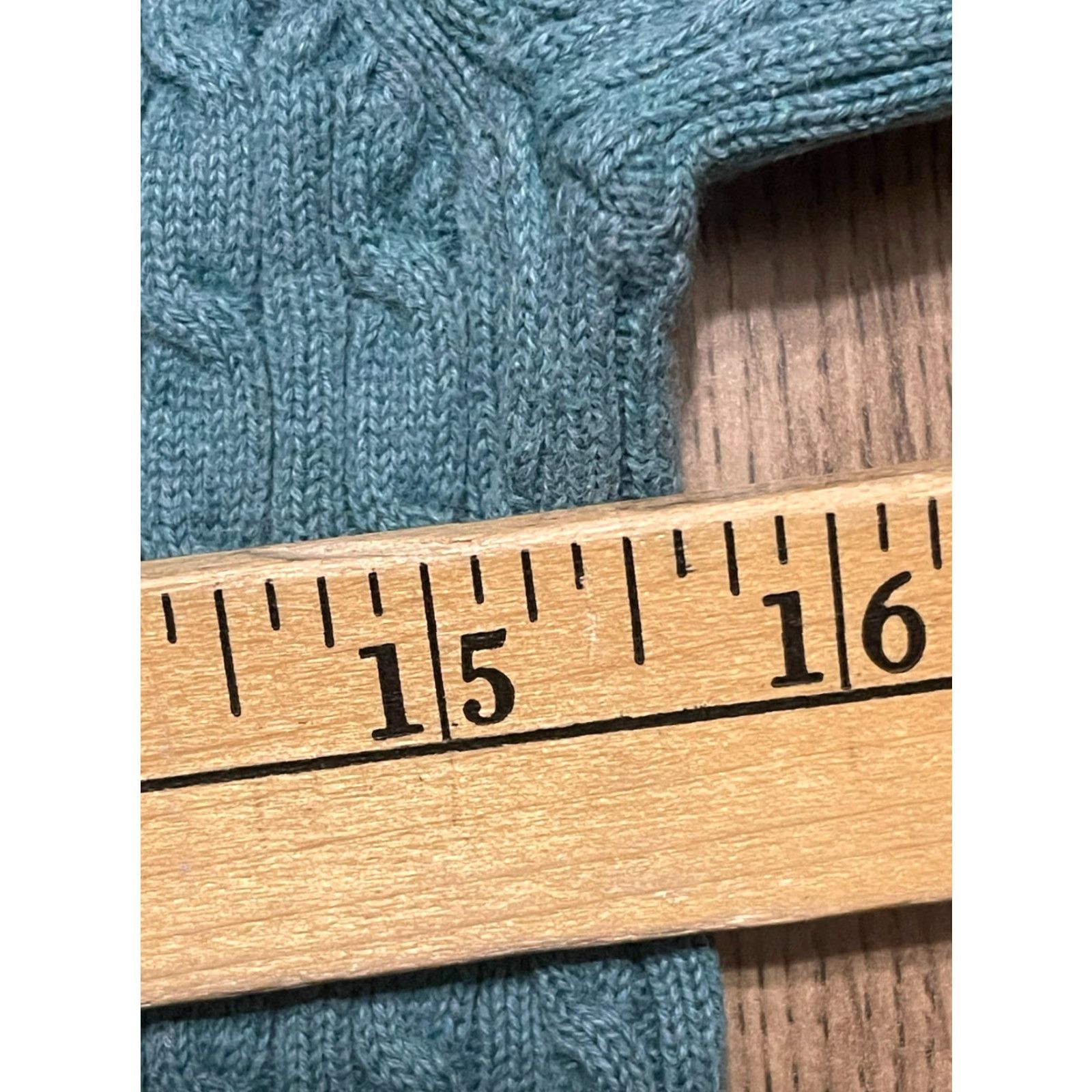 Lands' End Lands' End Sweater Women's Size Small Blue/Green Pullover V-neck Knit Regular Casual Vintage Not N/A Size S / US 4 / IT 40 - 4 Thumbnail