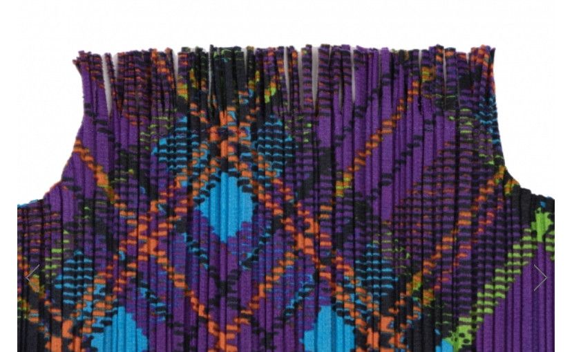 Issey Miyake ISSEY MIYAKE PLEATS PLEASE Argyle Print Fringe Size S / US 4 / IT 40 - 4 Thumbnail