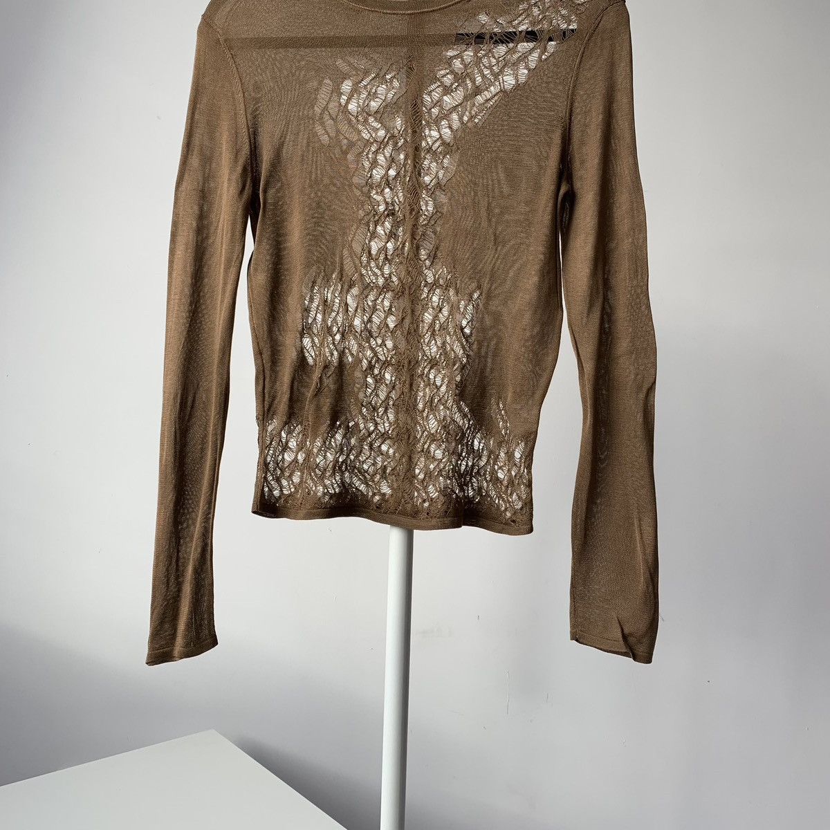 Gucci 2000’s Gucci By Tom Ford Silk Mesh Sweater / Pullover Size M / US 6-8 / IT 42-44 - 4 Thumbnail