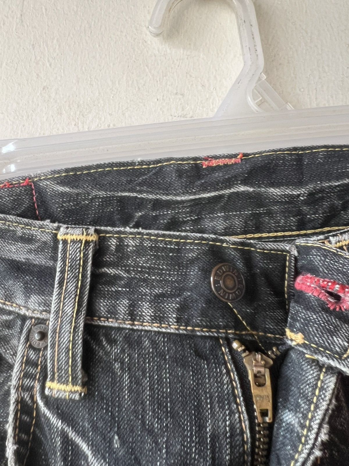 Edwin Vintage Y2K 2000s Edwin Fade Black Denim Loose Jeans Size US 31 - 10 Thumbnail