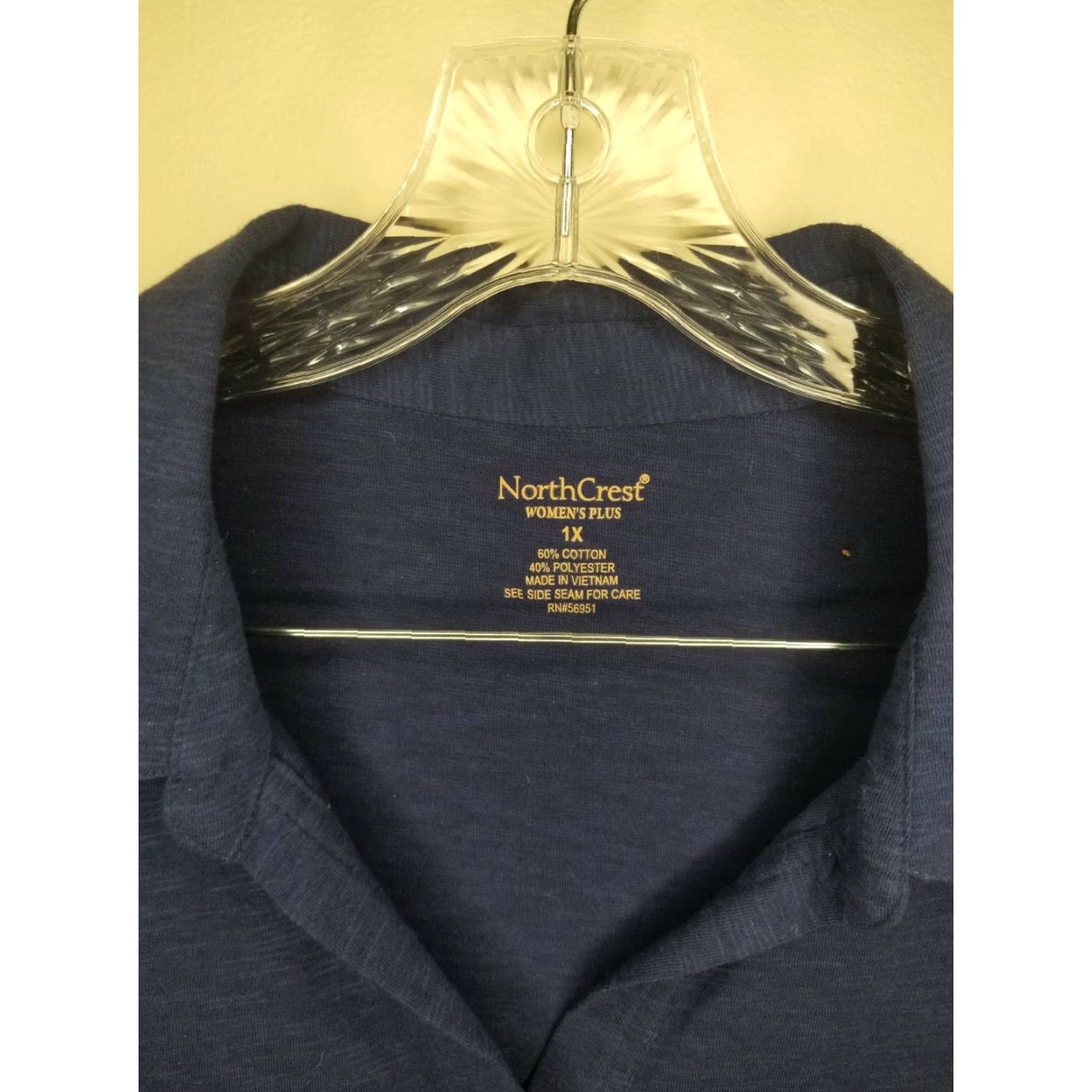 Vintage VINTAGE Northcrest Women's Plus Size Sleeveless Button-Up Blouse Blue 1X Size XL / US 12-14 / IT 48-50 - 2 Thumbnail