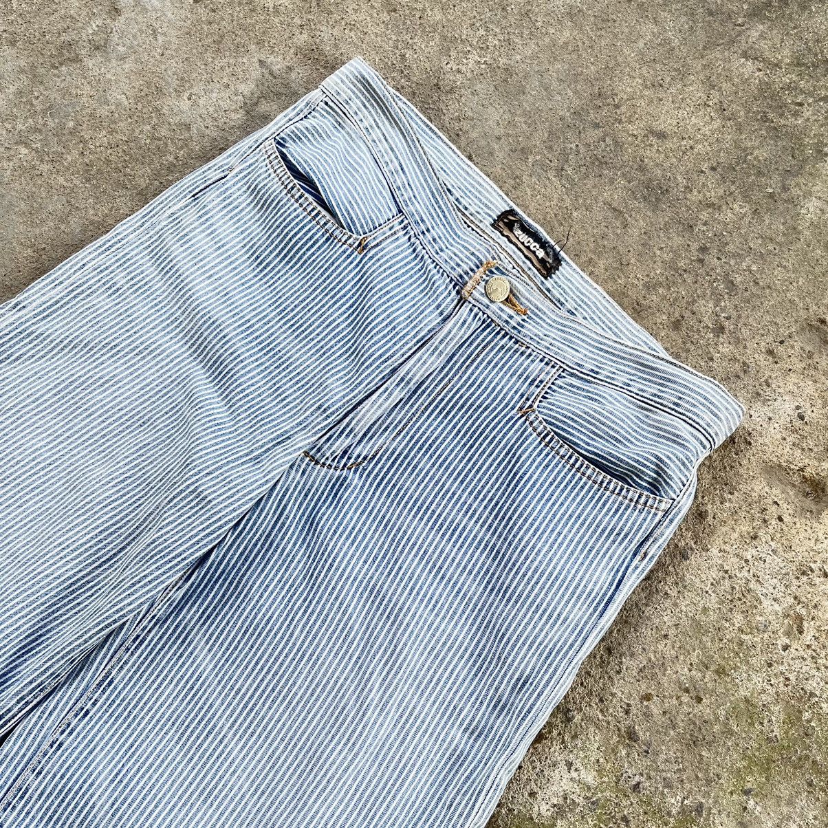 Issey Miyake × Japanese Brand × Zucca Zucca Hickory Baggy Trouser Pants Size 28" / US 6 / IT 42 - 3 Thumbnail